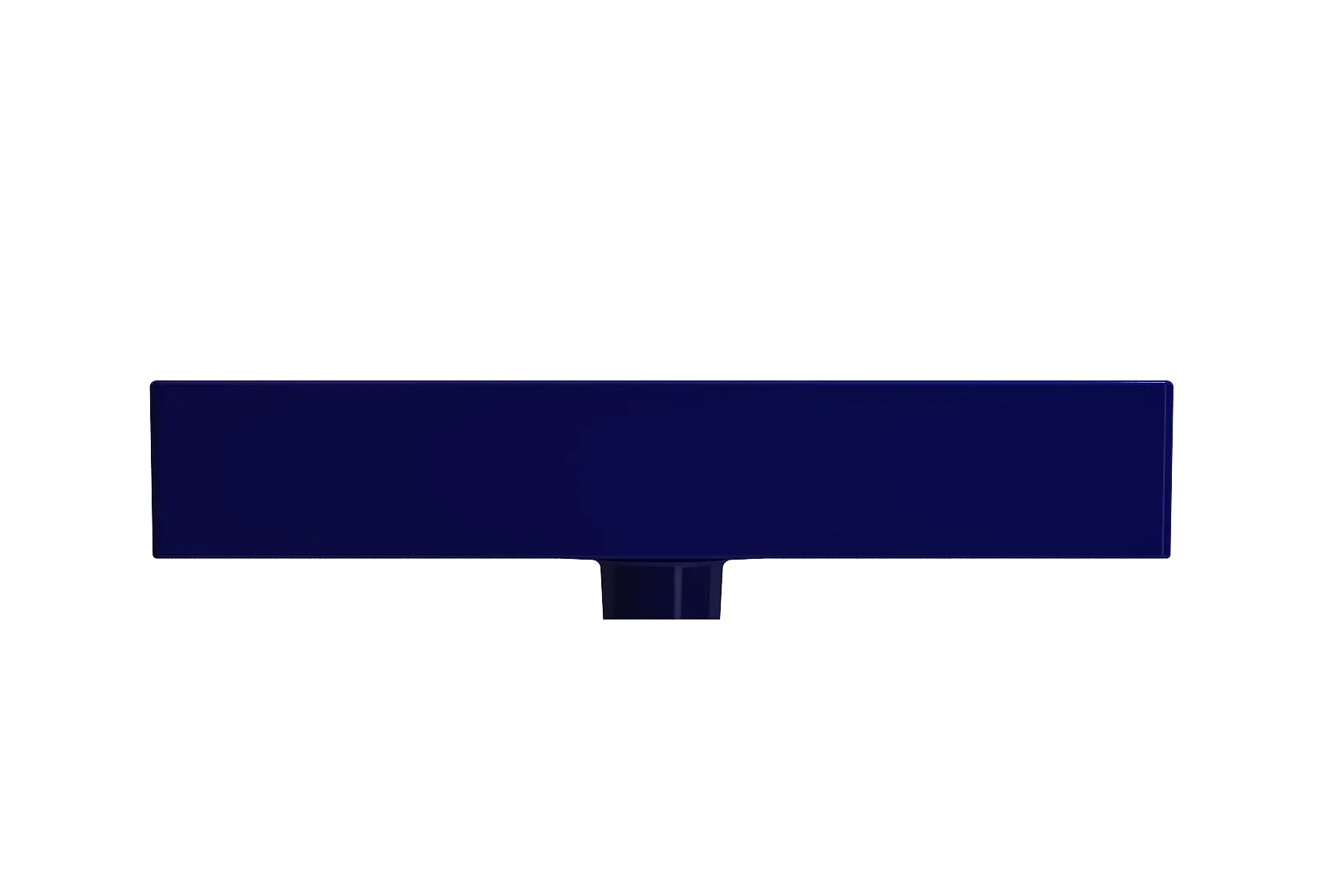 BOCCHI Milano 24" Rectangle Wallmount Fireclay Bathroom Sink, Sapphire Blue, 3 Faucet Hole, 1376-010-0127