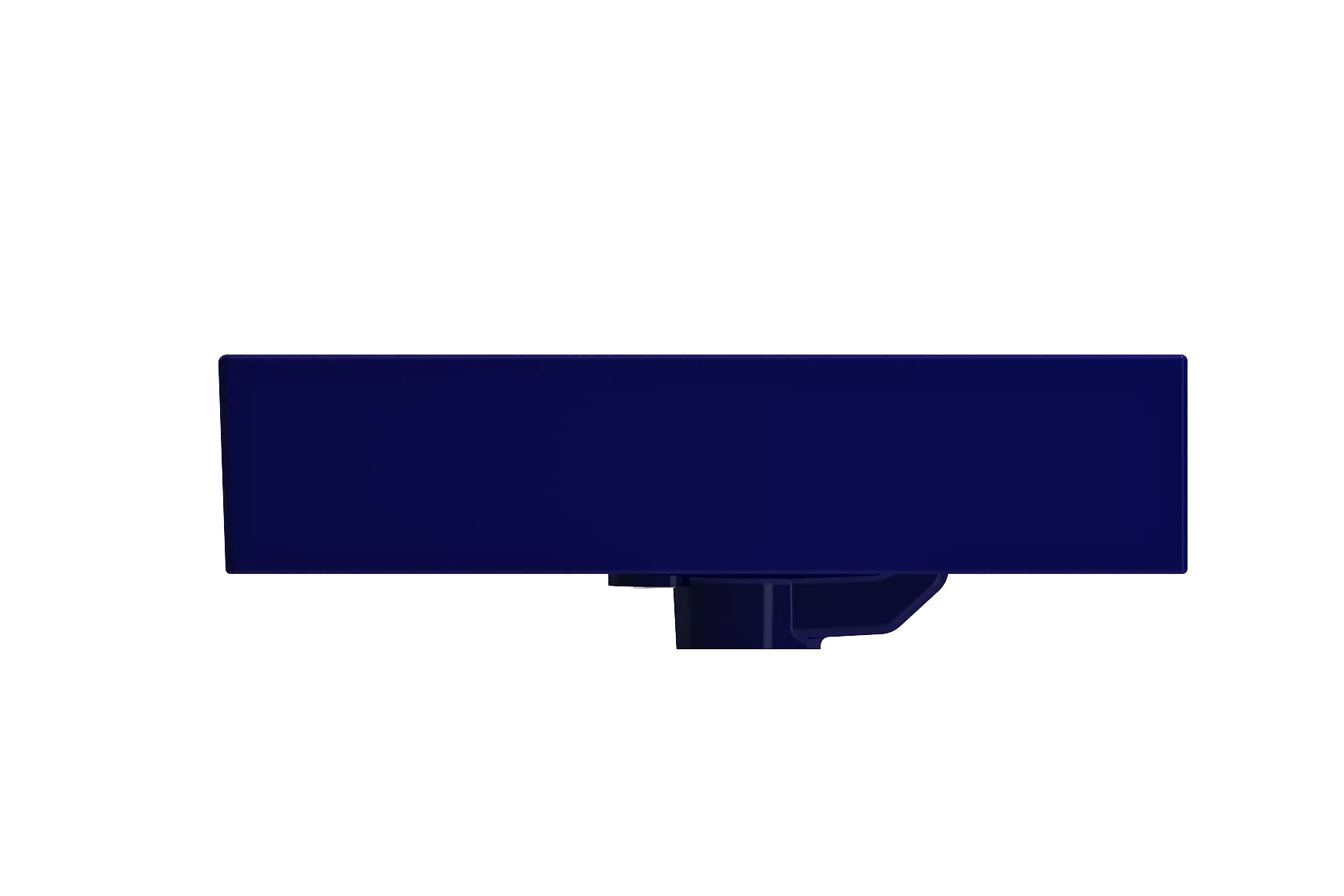 BOCCHI Milano 24" Rectangle Wallmount Fireclay Bathroom Sink, Sapphire Blue, 3 Faucet Hole, 1376-010-0127
