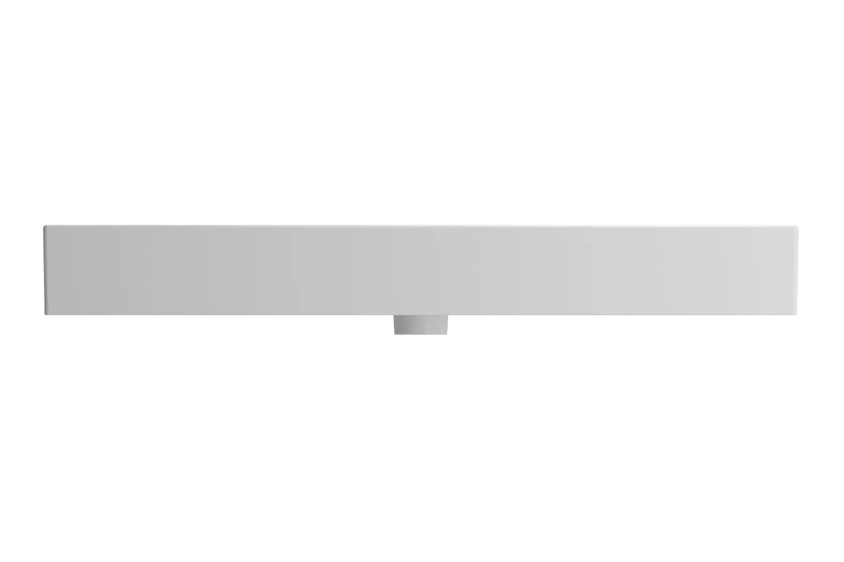 BOCCHI Milano 40" Rectangle Wallmount Fireclay Bathroom Sink, Matte White, 3 Faucet Hole, 1378-002-0127
