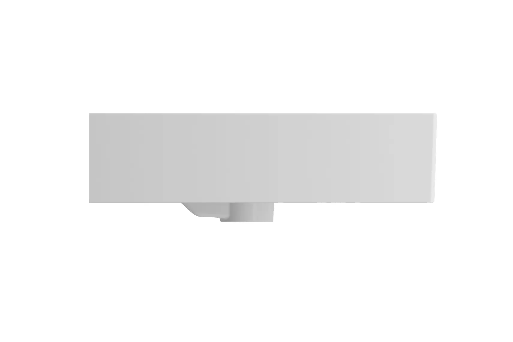 BOCCHI Milano 40" Rectangle Wallmount Fireclay Bathroom Sink, Matte White, 3 Faucet Hole, 1378-002-0127