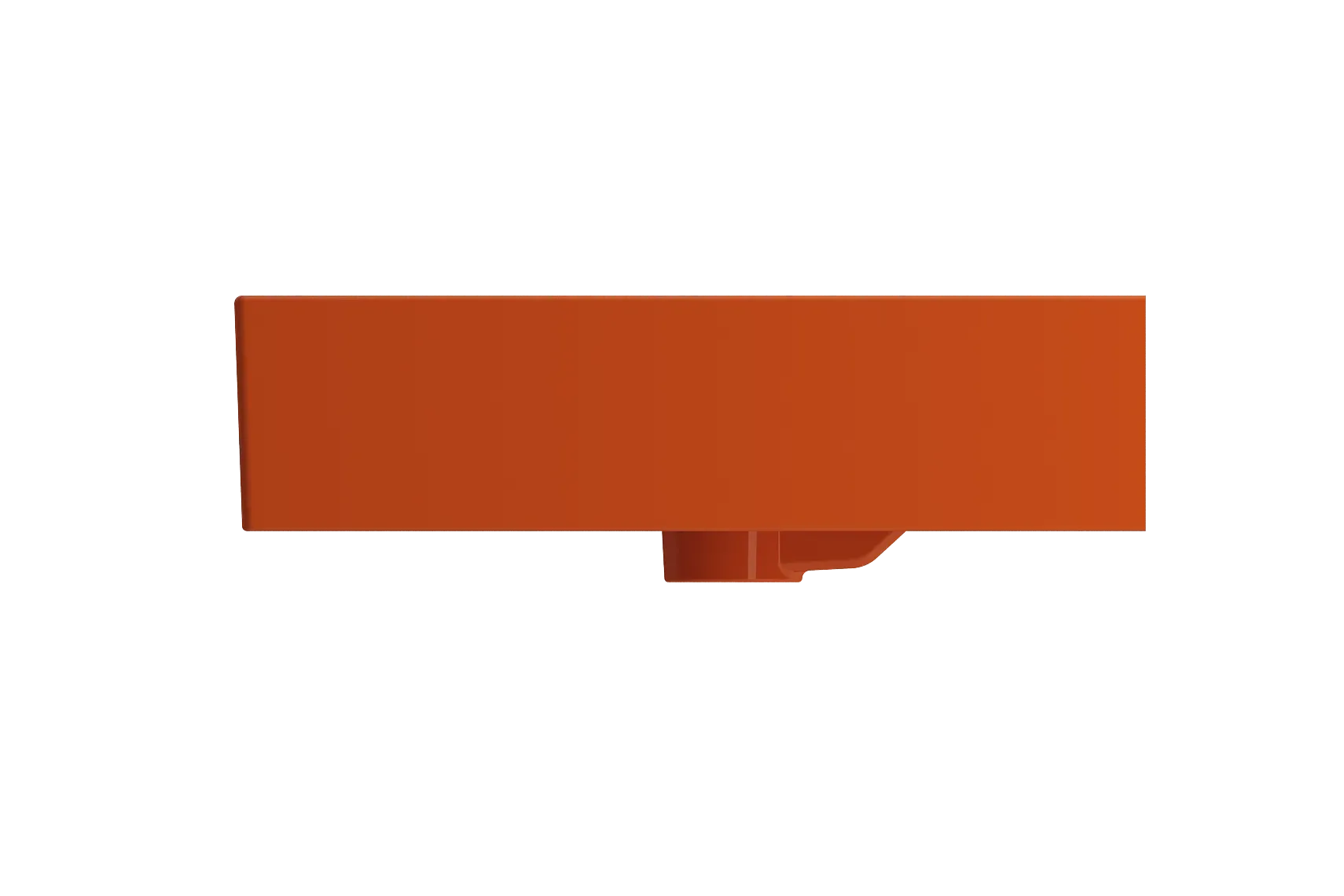 BOCCHI Milano 40" Rectangle Wallmount Fireclay Bathroom Sink, Orange, 3 Faucet Hole, 1378-012-0127