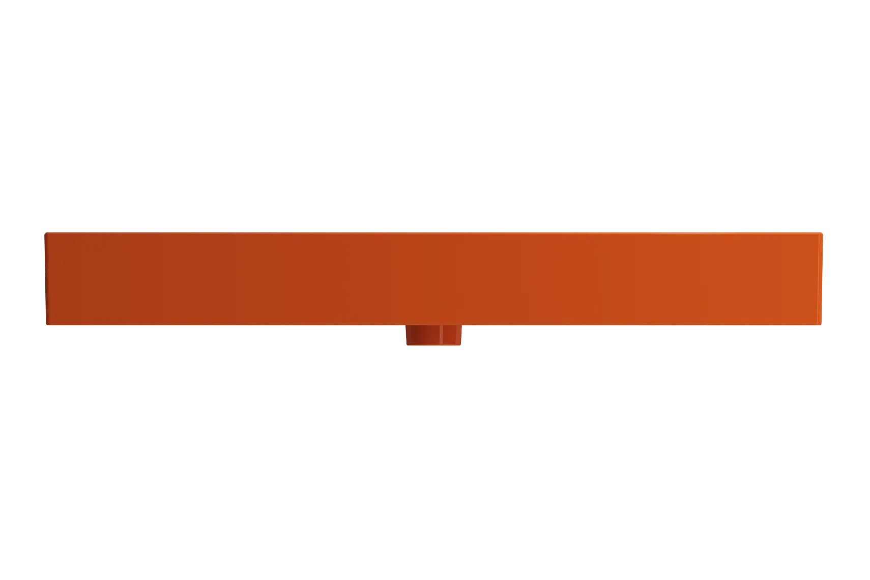 BOCCHI Milano 40" Rectangle Wallmount Fireclay Bathroom Sink, Orange, 3 Faucet Hole, 1378-012-0127