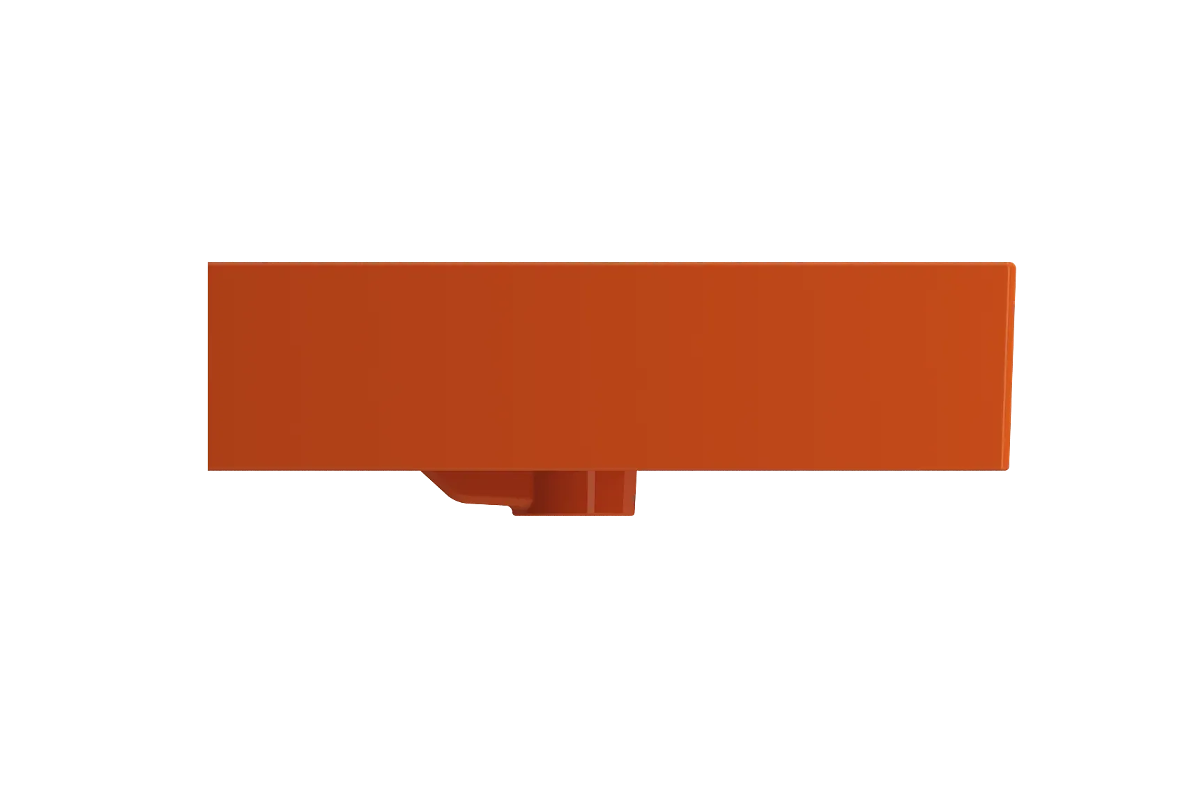 BOCCHI Milano 40" Rectangle Wallmount Fireclay Bathroom Sink, Orange, 3 Faucet Hole, 1378-012-0127