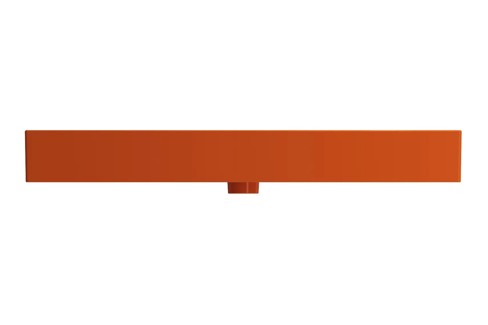 BOCCHI Milano 40" Rectangle Wallmount Fireclay Bathroom Sink, Orange, 3 Faucet Hole, 1378-012-0127