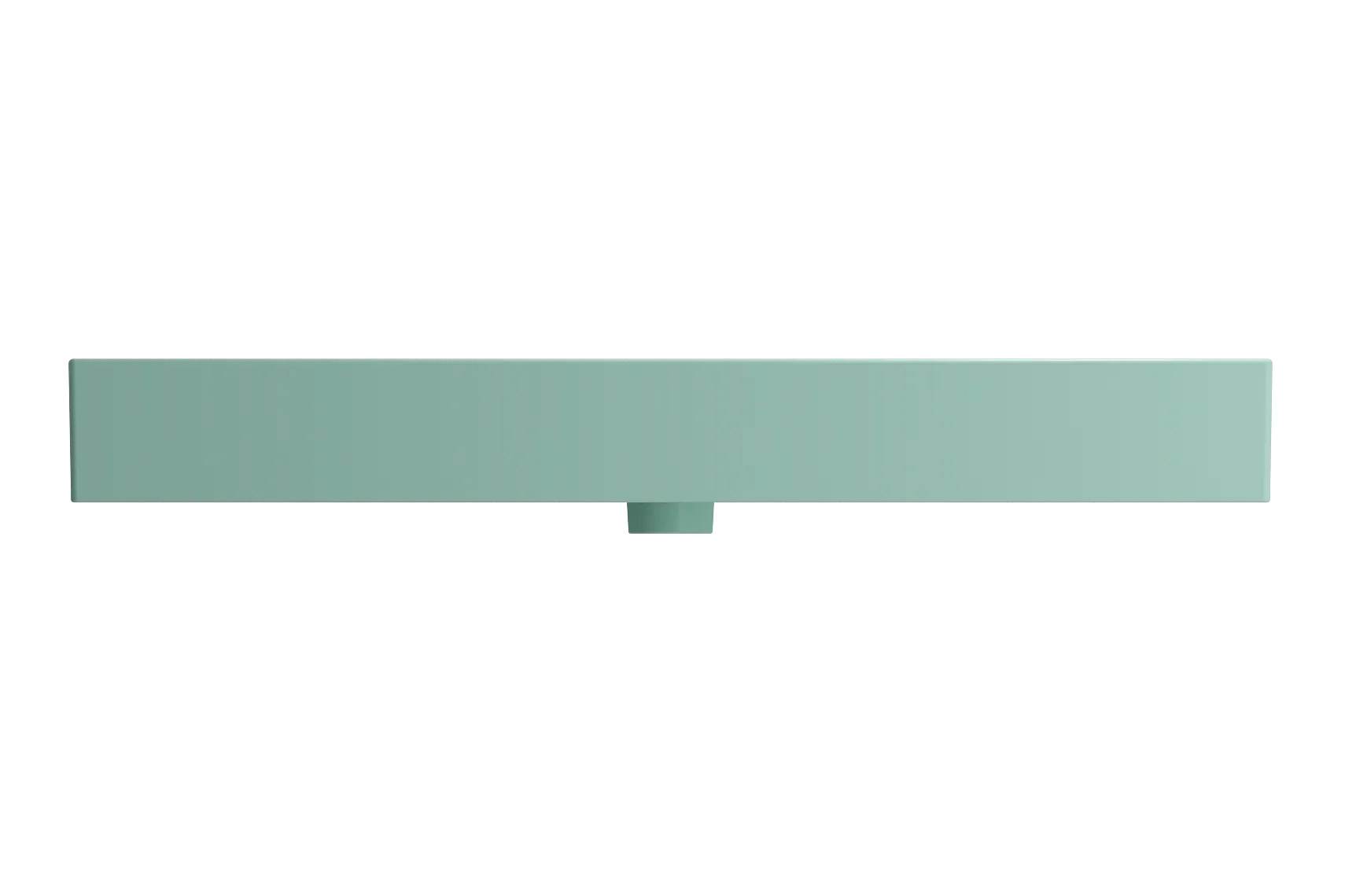 BOCCHI Milano 40" Rectangle Wallmount Fireclay Bathroom Sink, Matte Mint Green, Single Faucet Hole, 1378-033-0126