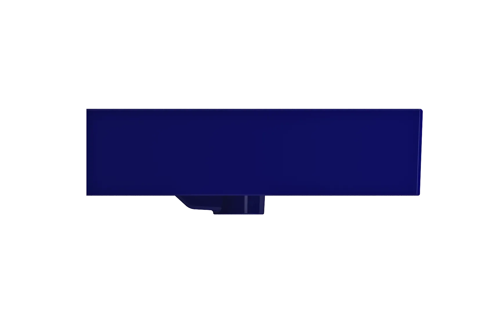 BOCCHI Milano 40" Rectangle Wallmount Fireclay Bathroom Sink, Sapphire Blue, 3 Faucet Hole, 1378-010-0127