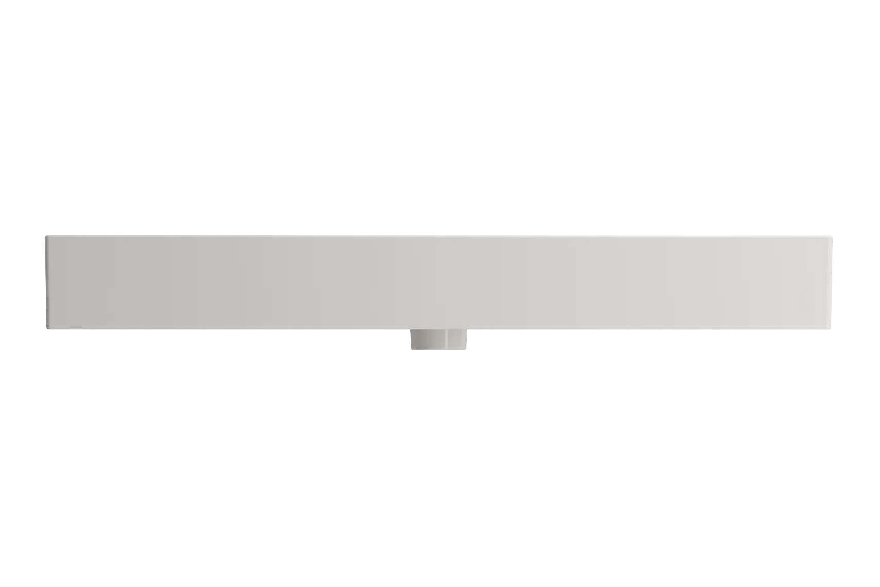 BOCCHI Milano 40" Rectangle Wallmount Fireclay Bathroom Sink, Biscuit, Single Faucet Hole, 1378-014-0126