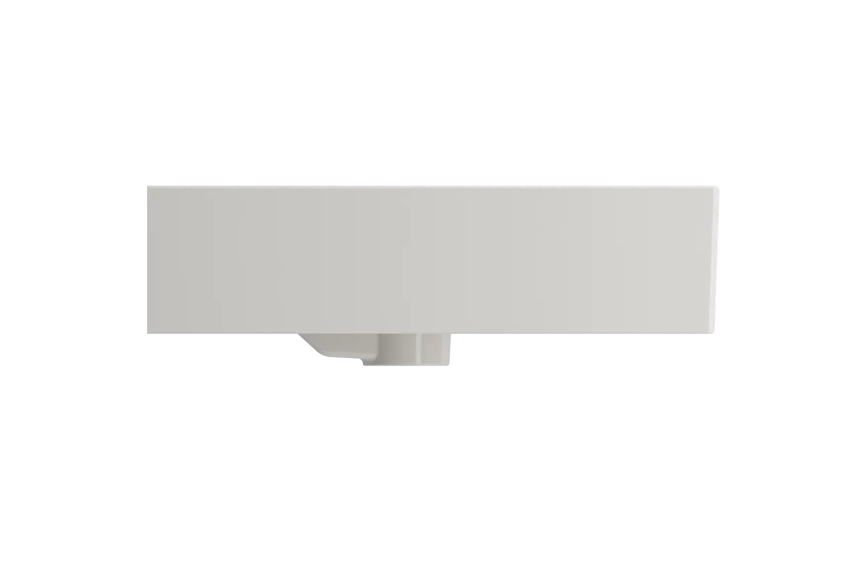 BOCCHI Milano 40" Rectangle Wallmount Fireclay Bathroom Sink, Biscuit, Single Faucet Hole, 1378-014-0126