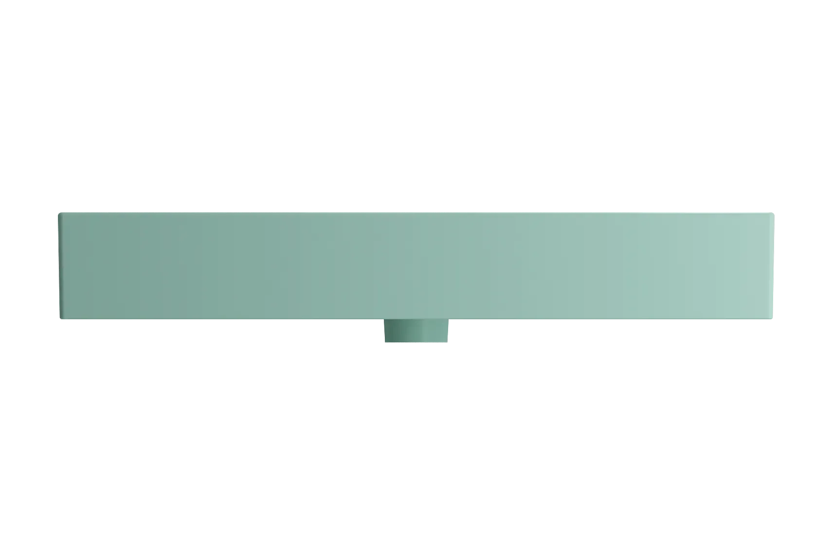 BOCCHI Milano 32" Rectangle Wallmount Fireclay Bathroom Sink, Matte Mint Green, 3 Faucet Hole, 1377-033-0127