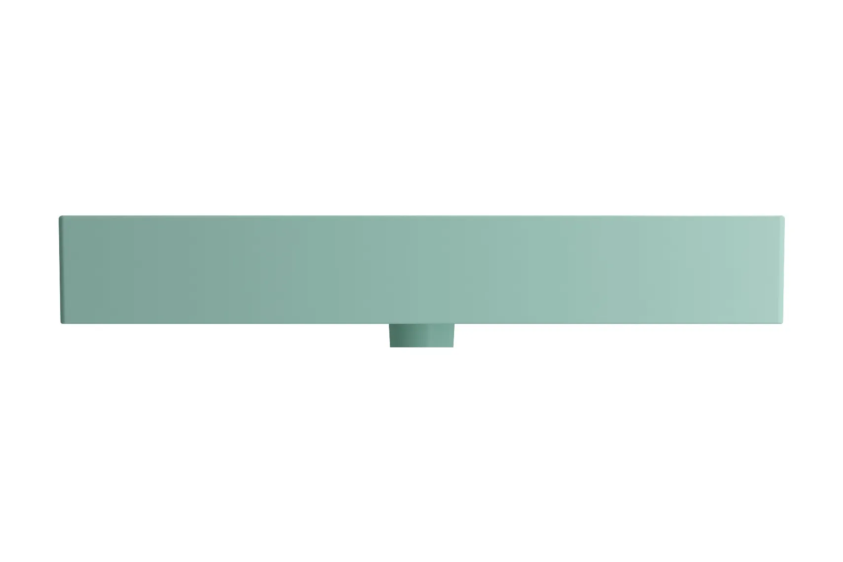 BOCCHI Milano 32" Rectangle Wallmount Fireclay Bathroom Sink, Matte Mint Green, 3 Faucet Hole, 1377-033-0127