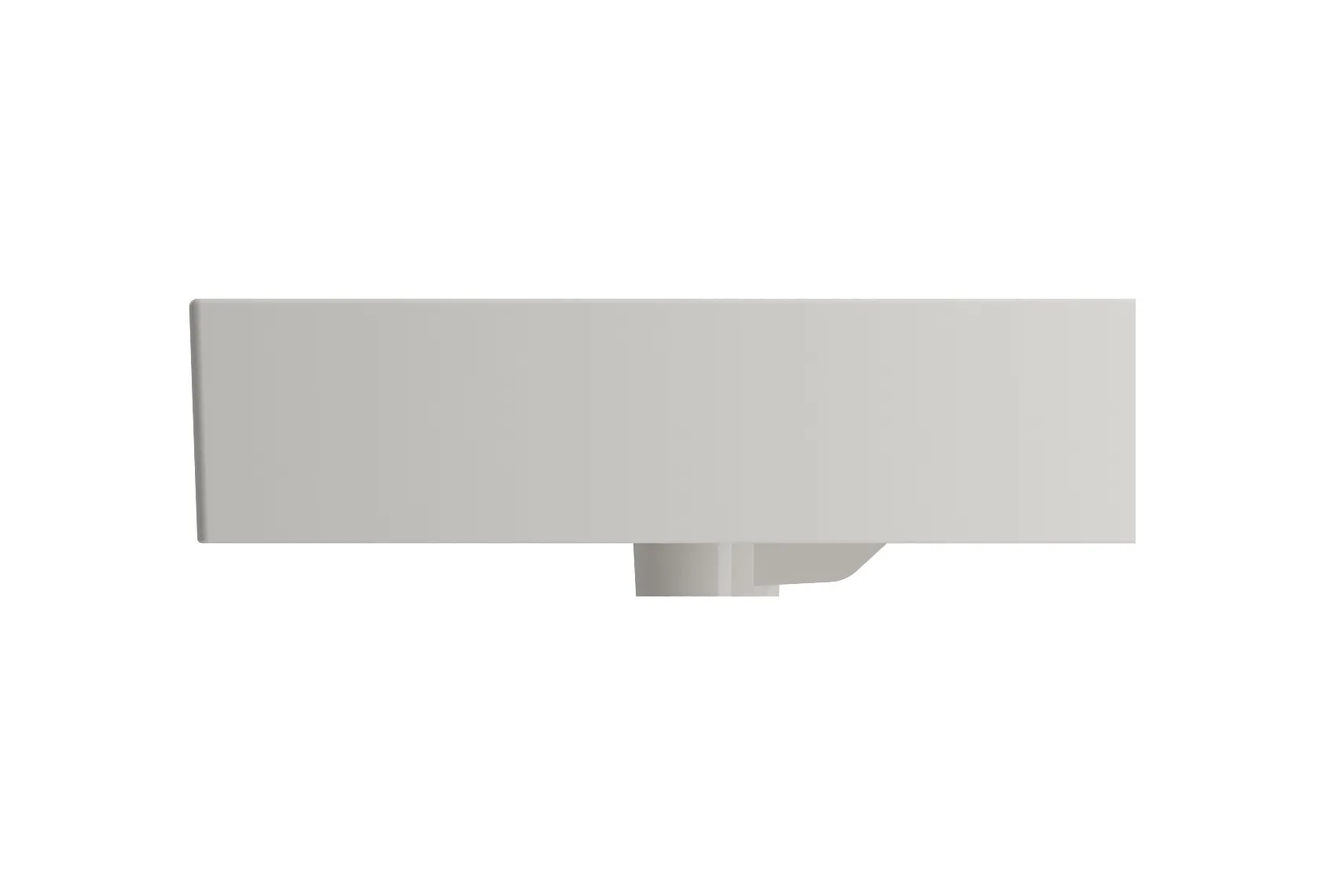 BOCCHI Milano 32" Rectangle Wallmount Fireclay Bathroom Sink, Biscuit, 3 Faucet Hole, 1377-014-0127