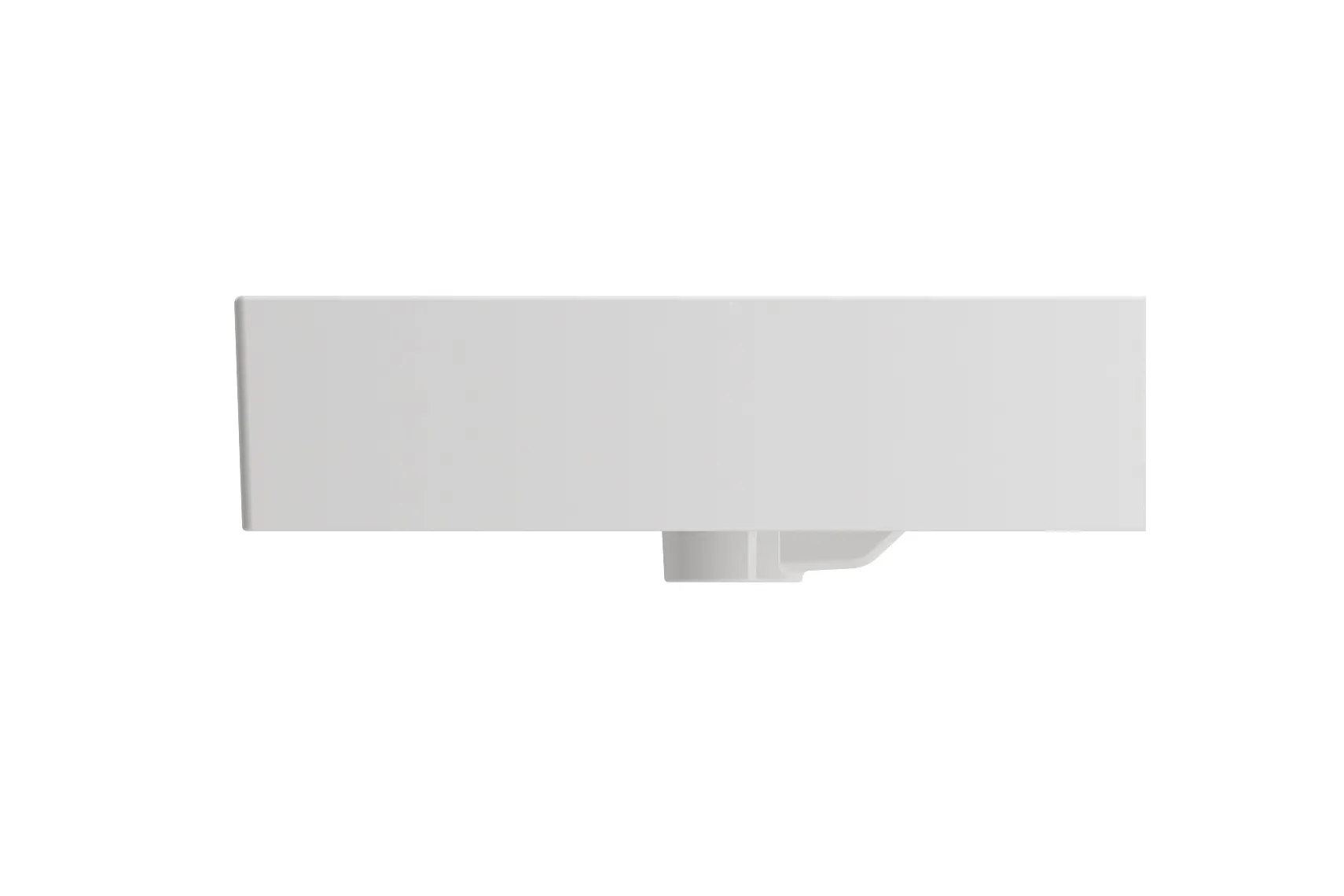 BOCCHI Milano 40" Rectangle Wallmount Fireclay Bathroom Sink, White, 3 Faucet Hole, 1378-001-0127