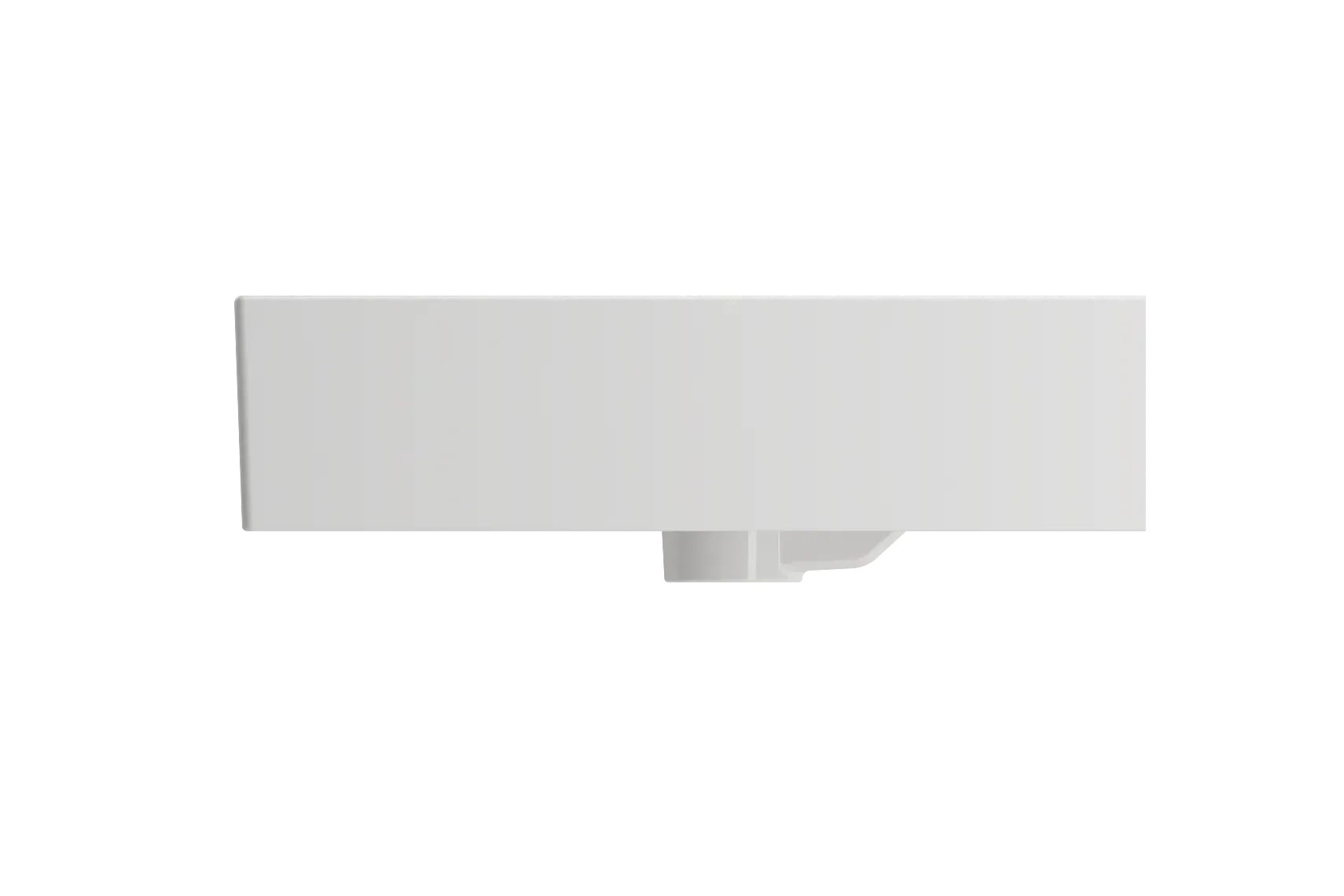 BOCCHI Milano 40" Rectangle Wallmount Fireclay Bathroom Sink, White, 3 Faucet Hole, 1378-001-0127