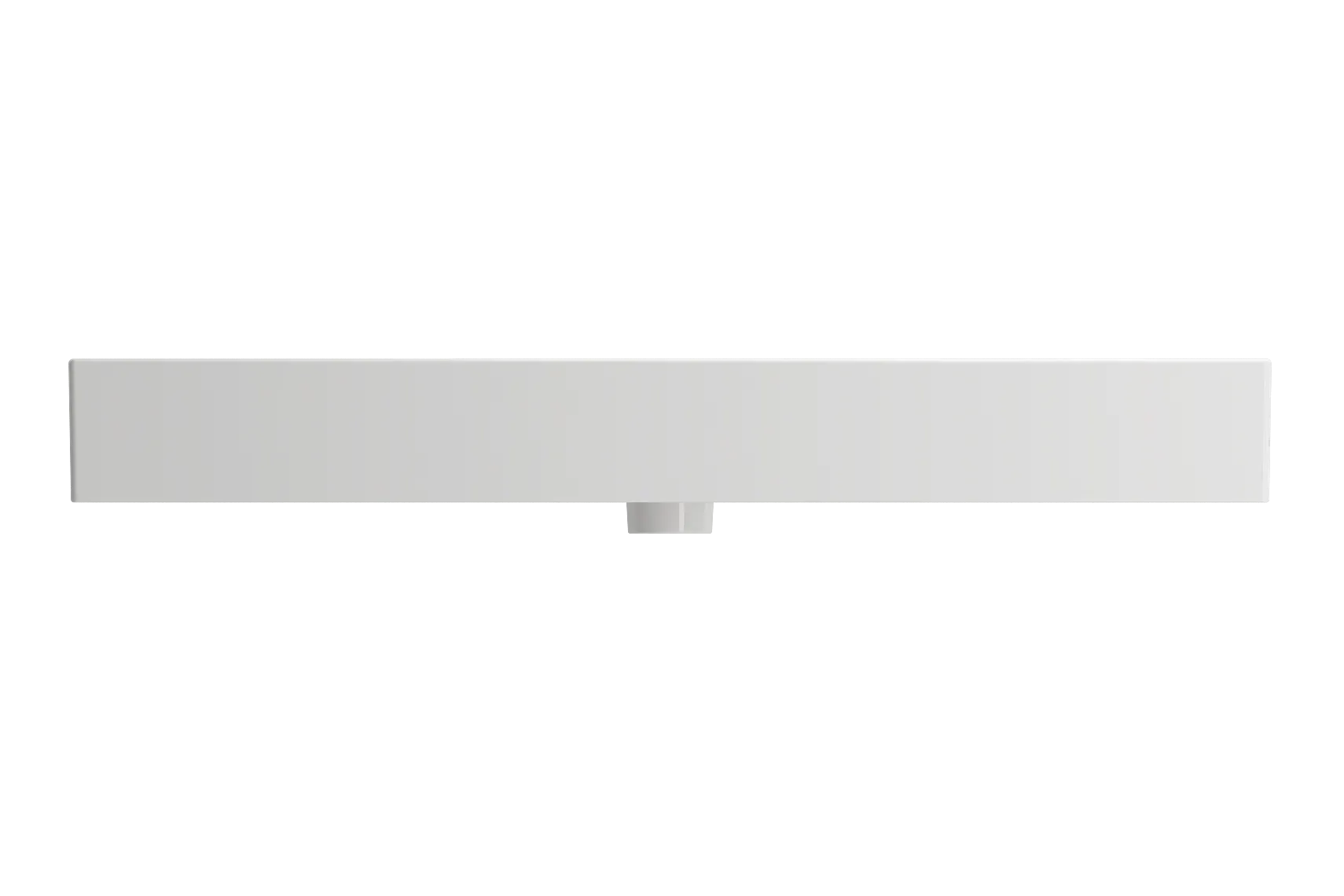 BOCCHI Milano 40" Rectangle Wallmount Fireclay Bathroom Sink, White, 3 Faucet Hole, 1378-001-0127