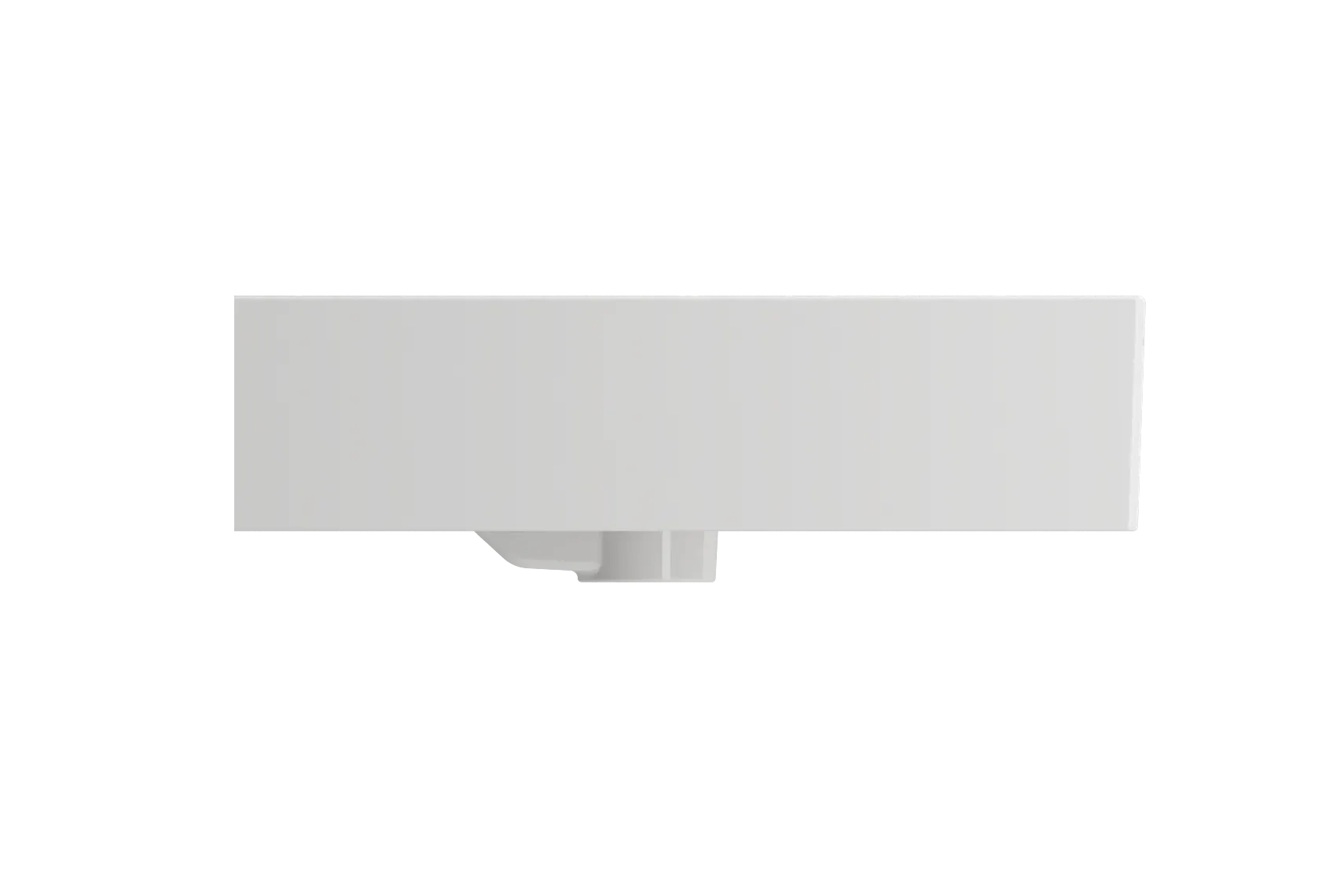 BOCCHI Milano 40" Rectangle Wallmount Fireclay Bathroom Sink, White, 3 Faucet Hole, 1378-001-0127