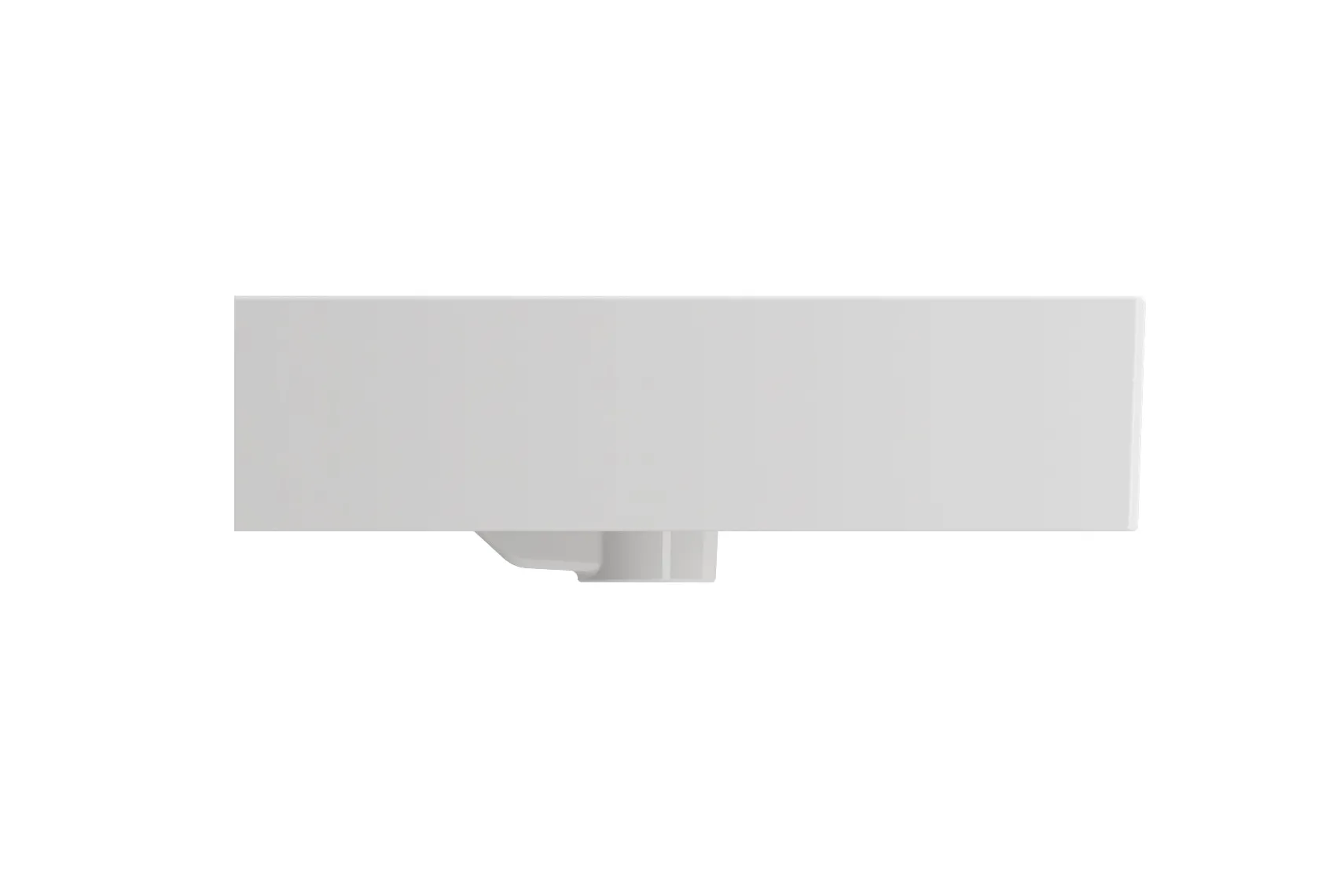 BOCCHI Milano 40" Rectangle Wallmount Fireclay Bathroom Sink, White, 3 Faucet Hole, 1378-001-0127
