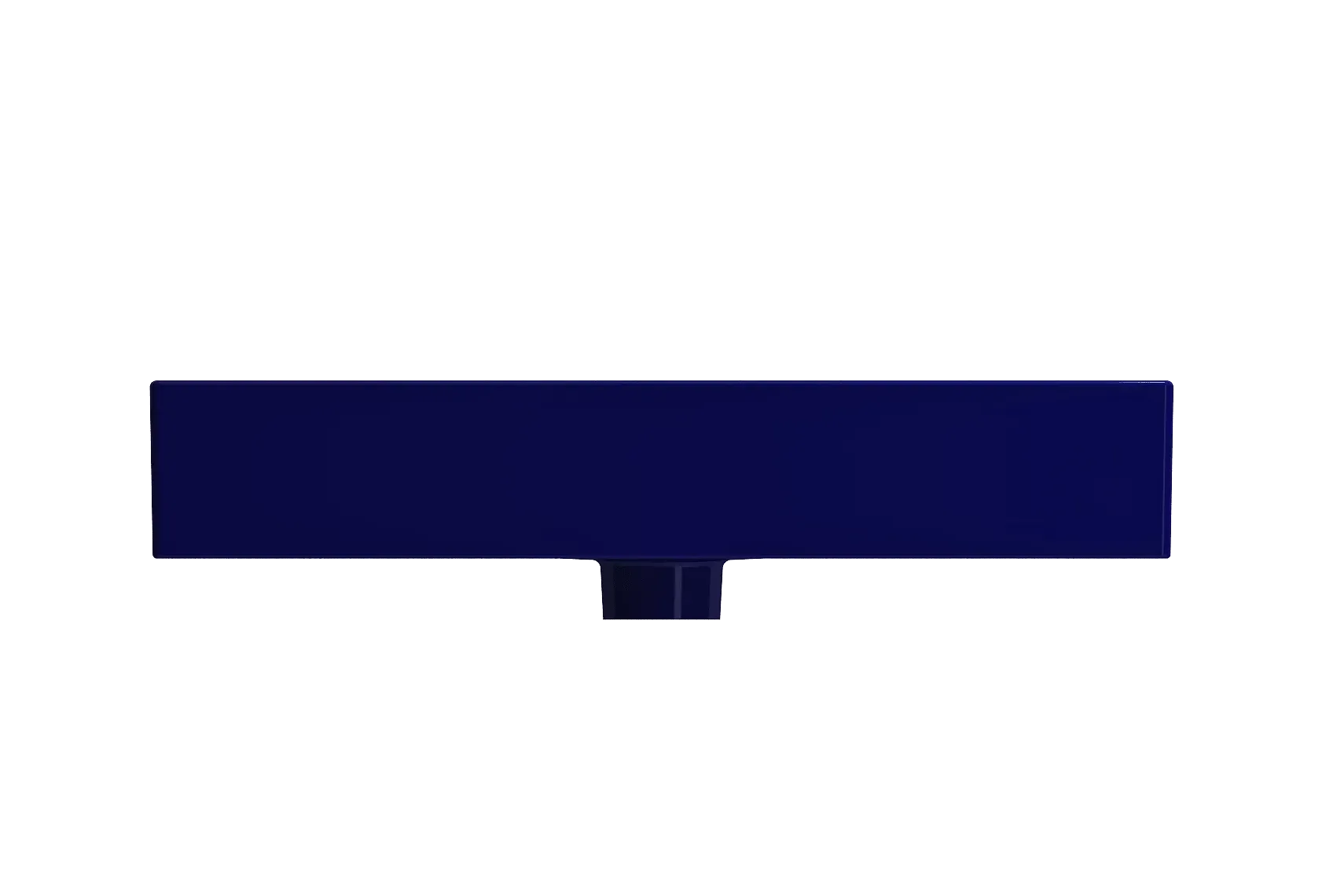 BOCCHI Milano 24" Rectangle Wallmount Fireclay Bathroom Sink, Sapphire Blue, Single Faucet Hole, 1376-010-0126