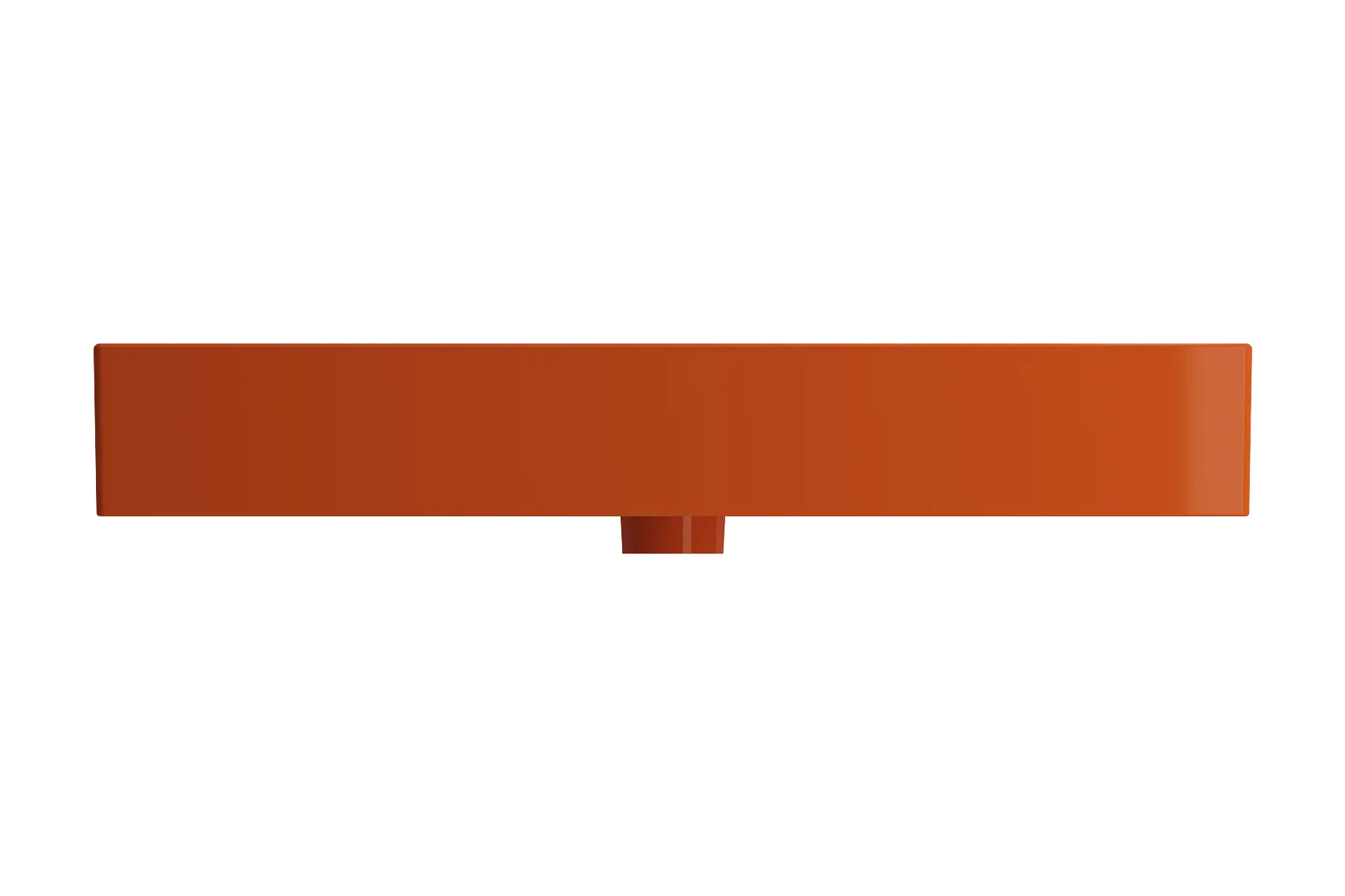 BOCCHI Milano 32" Rectangle Wallmount Fireclay Bathroom Sink, Orange, 3 Faucet Hole, 1377-012-0127