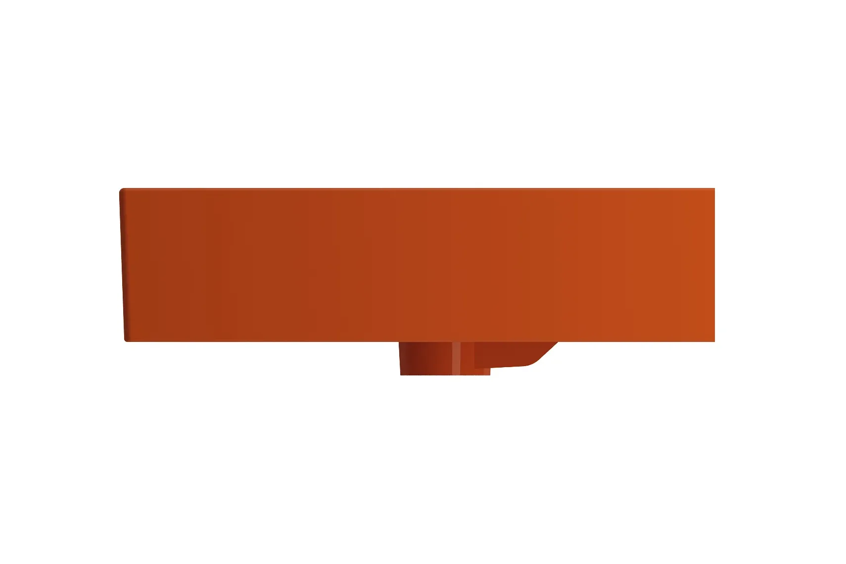 BOCCHI Milano 32" Rectangle Wallmount Fireclay Bathroom Sink, Orange, 3 Faucet Hole, 1377-012-0127