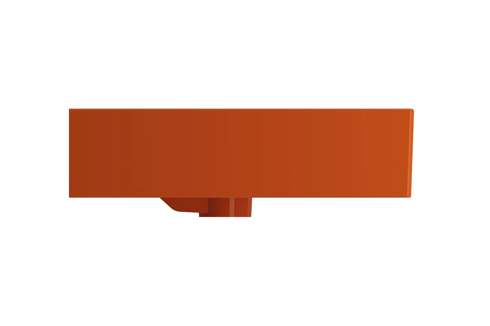 BOCCHI Milano 32" Rectangle Wallmount Fireclay Bathroom Sink, Orange, 3 Faucet Hole, 1377-012-0127