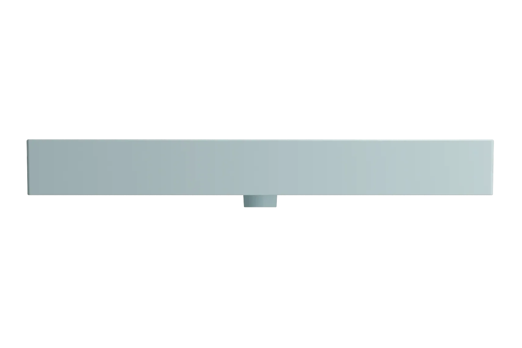 BOCCHI Milano 40" Rectangle Wallmount Fireclay Bathroom Sink, Matte Ice Blue, 3 Faucet Hole, 1378-029-0127