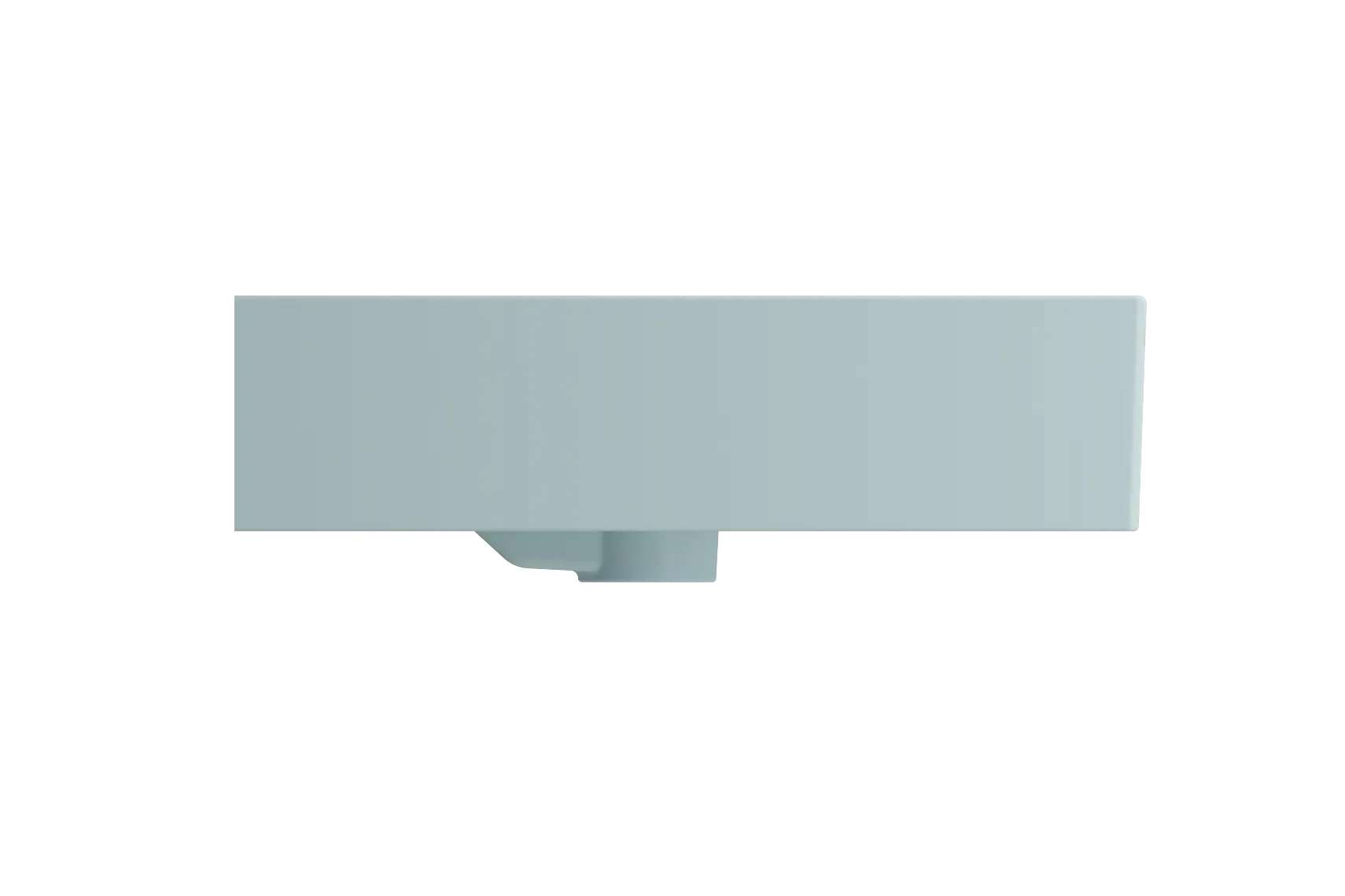 BOCCHI Milano 40" Rectangle Wallmount Fireclay Bathroom Sink, Matte Ice Blue, 3 Faucet Hole, 1378-029-0127
