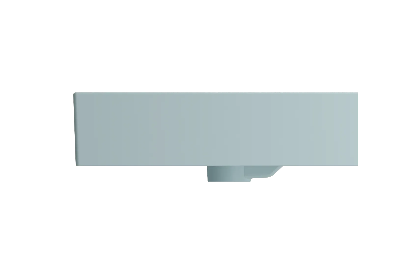 BOCCHI Milano 40" Rectangle Wallmount Fireclay Bathroom Sink, Matte Ice Blue, 3 Faucet Hole, 1378-029-0127