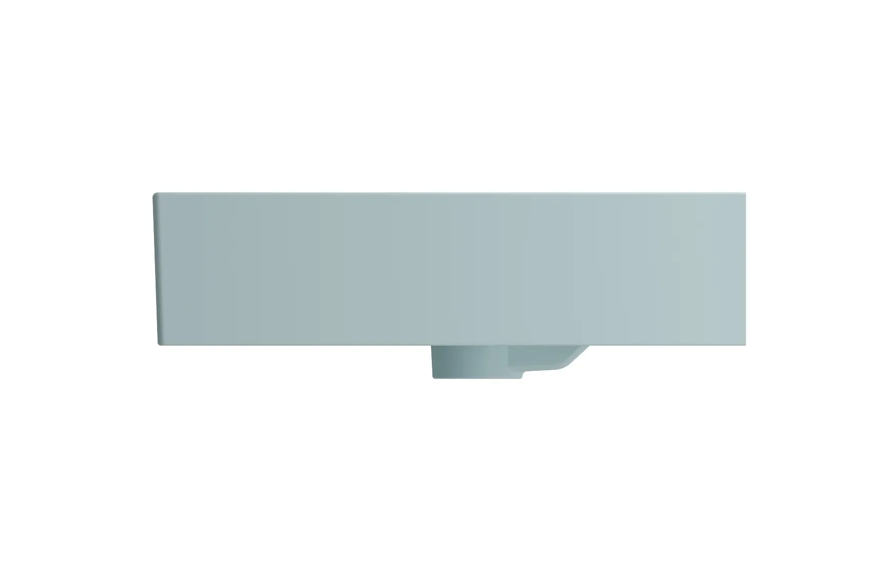 BOCCHI Milano 40" Rectangle Wallmount Fireclay Bathroom Sink, Matte Ice Blue, 3 Faucet Hole, 1378-029-0127