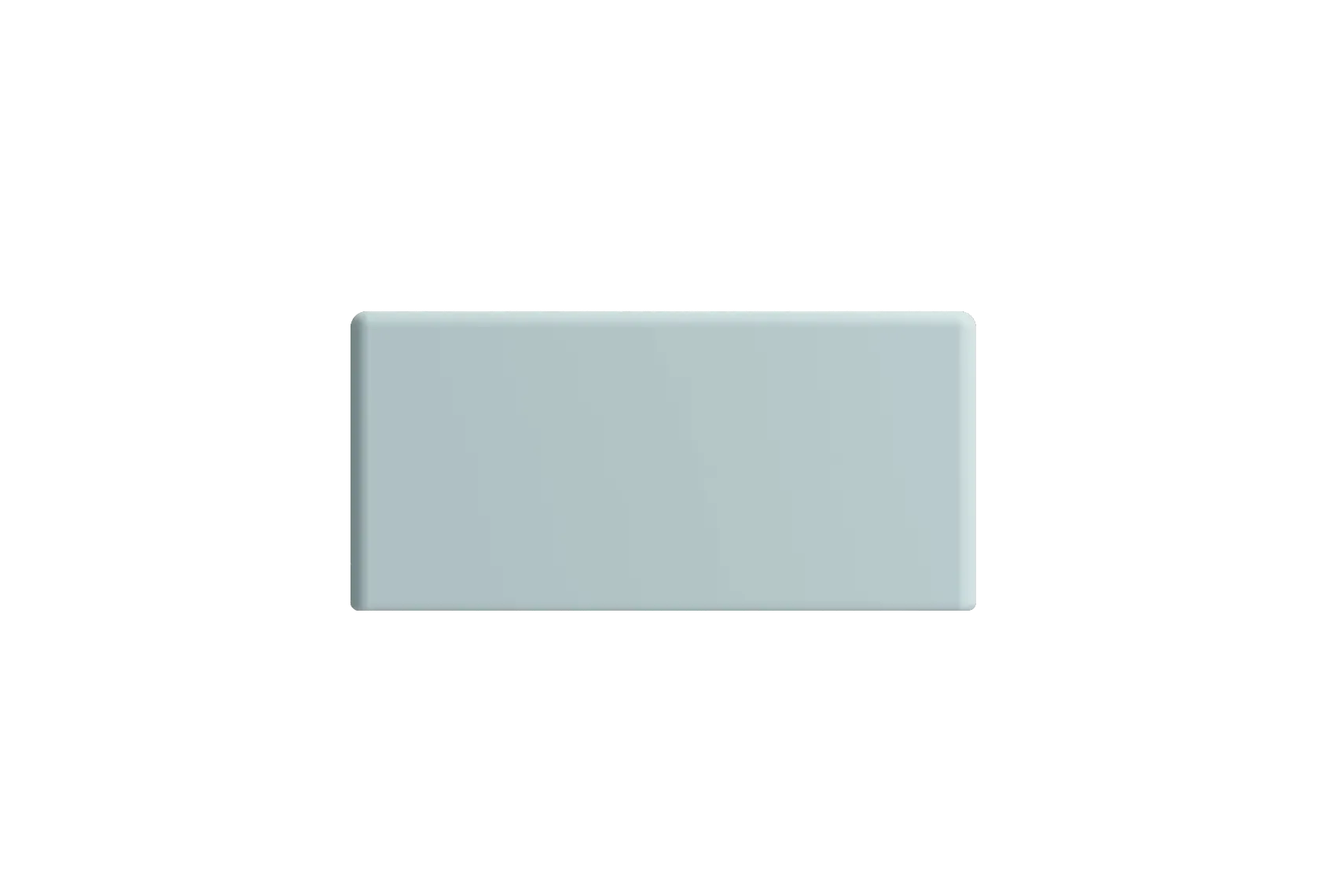BOCCHI Milano 15" Small Rectangle Wallmount Fireclay Bathroom Sink, Matte Ice Blue, Single Faucet Hole, 1418-029-0126