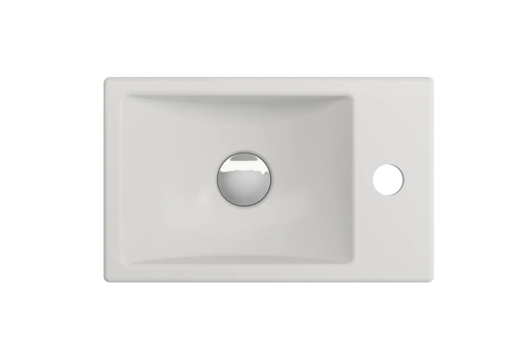 BOCCHI Milano Small 15" Rectangle Wallmount Fireclay Bathroom Sink, Matte White, Single Faucet Hole, 1419-002-0126