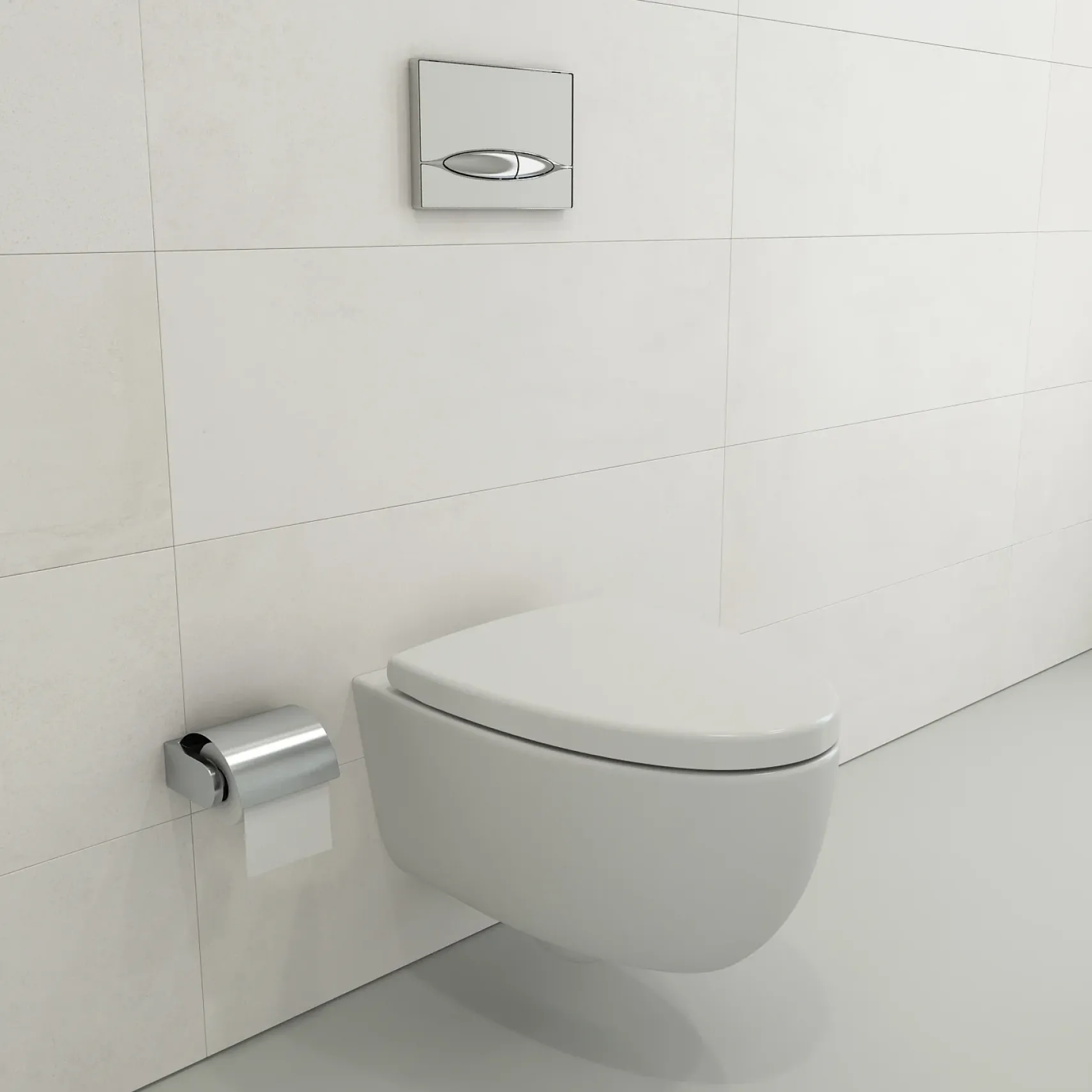 BOCCHI Milano Wall-hung Elongated Toilet Bowl Matte White, 1632-002-0129