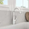 BOCCHI Pagano 1.75 GPM Brass Kitchen Faucet, Transitional, Chrome, 2024 0001 CH