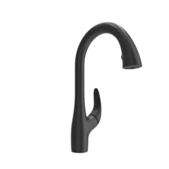 BOCCHI Pagano 1.75 GPM Brass Kitchen Faucet, Transitional, Matte Black, 2024 0001 MB
