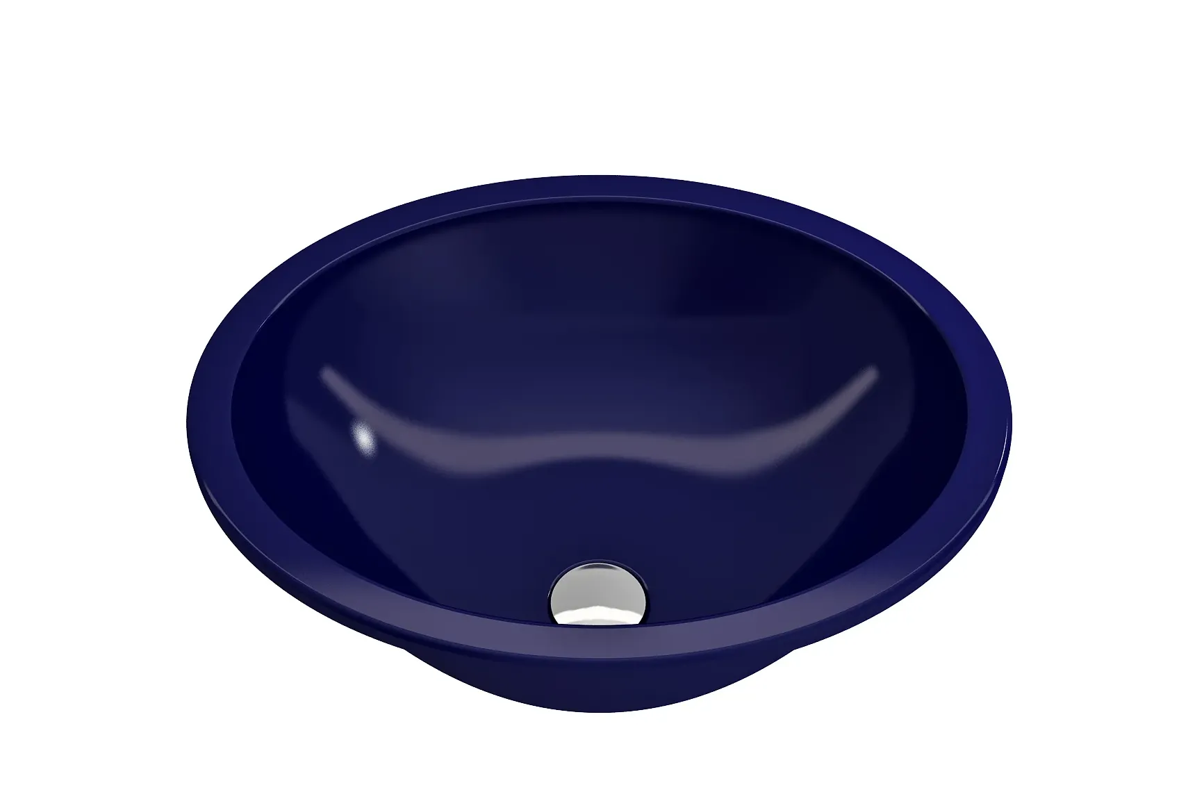 BOCCHI Parma 22" Oval Undermount Fireclay Bathroom Sink, Sapphire Blue, 1384-010-0125