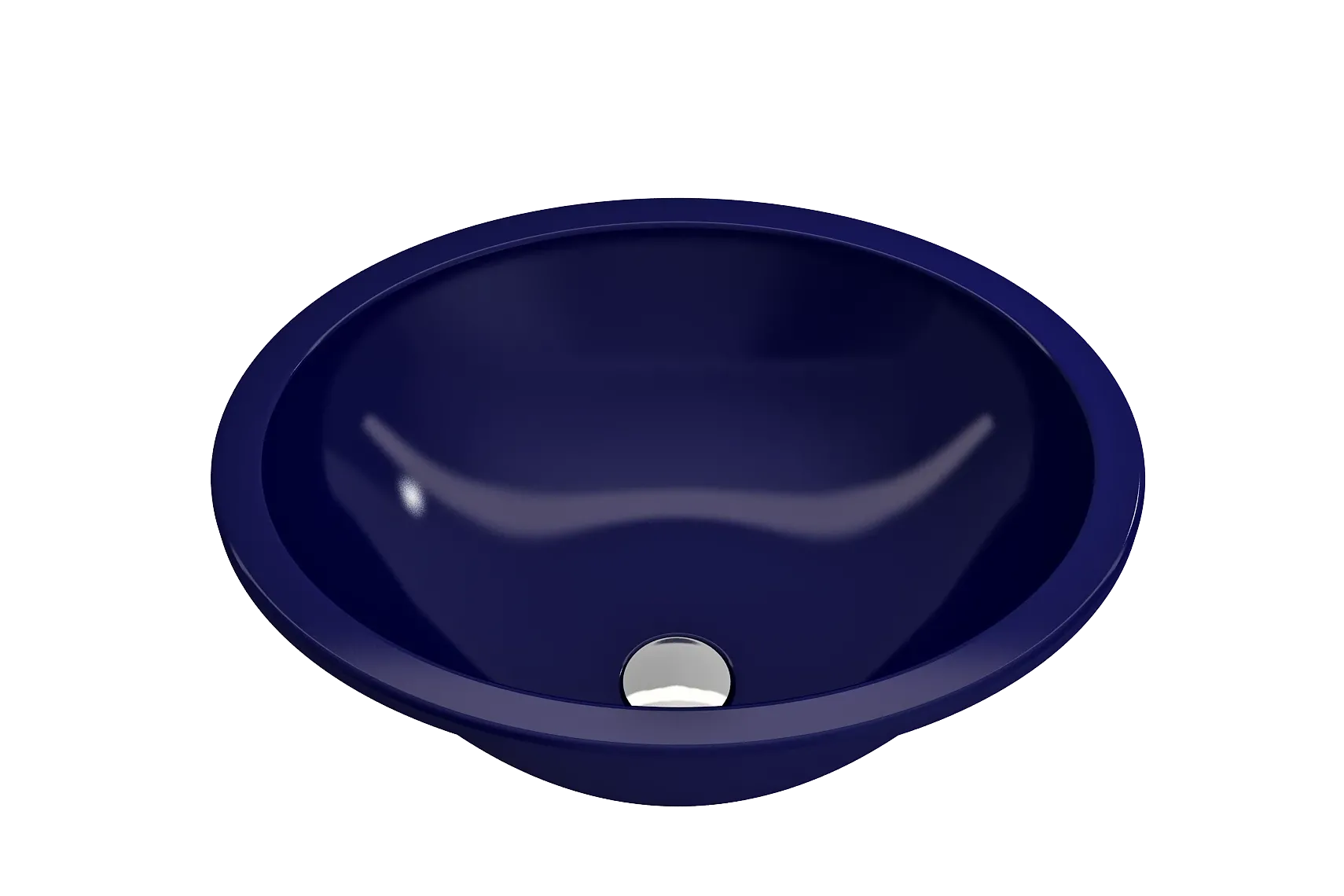 BOCCHI Parma 22" Oval Undermount Fireclay Bathroom Sink, Sapphire Blue, 1384-010-0125