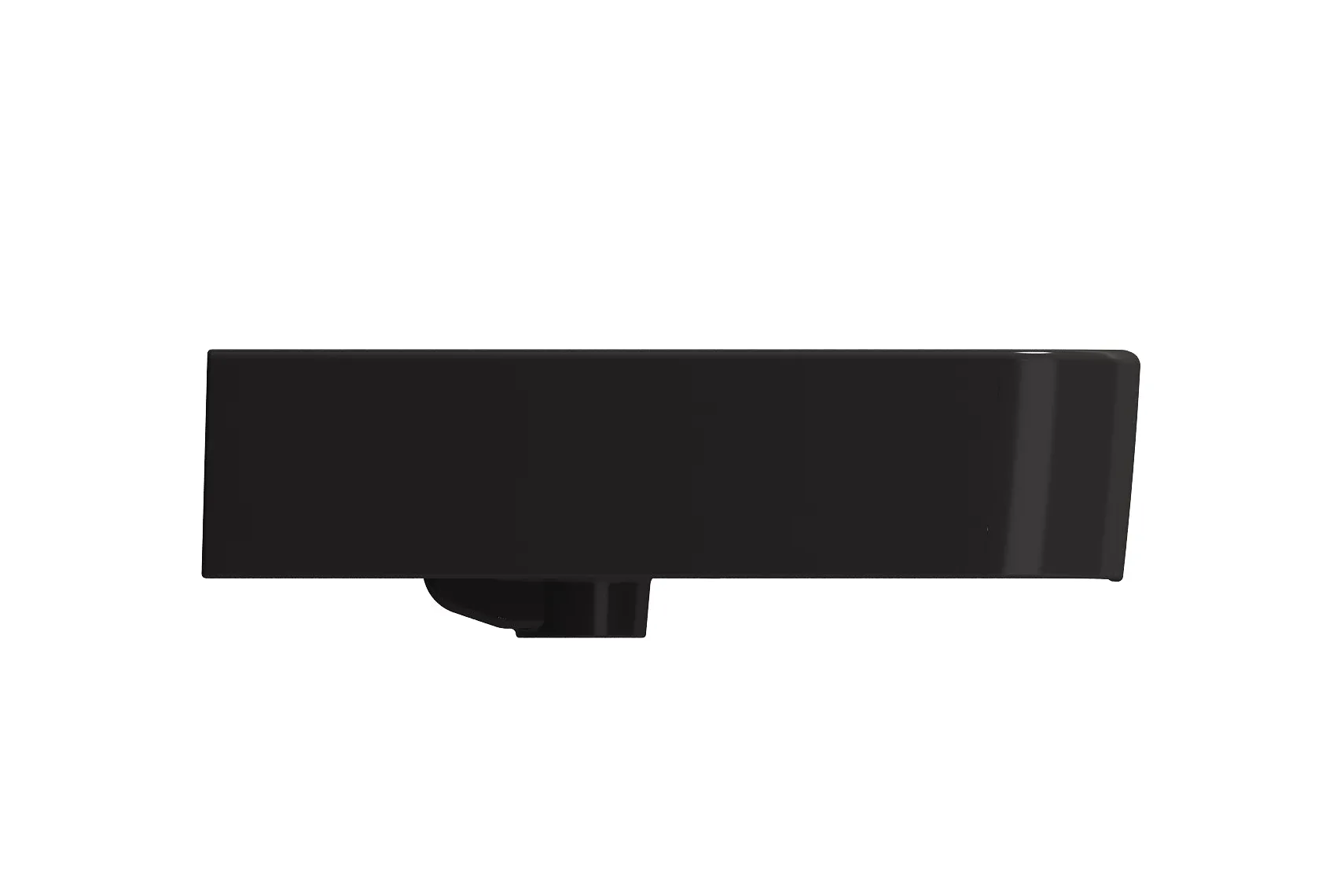 BOCCHI Parma 26" Rectangle Wallmount Fireclay Bathroom Sink, Matte Black, 3 Faucet Hole, 1123-004-0127