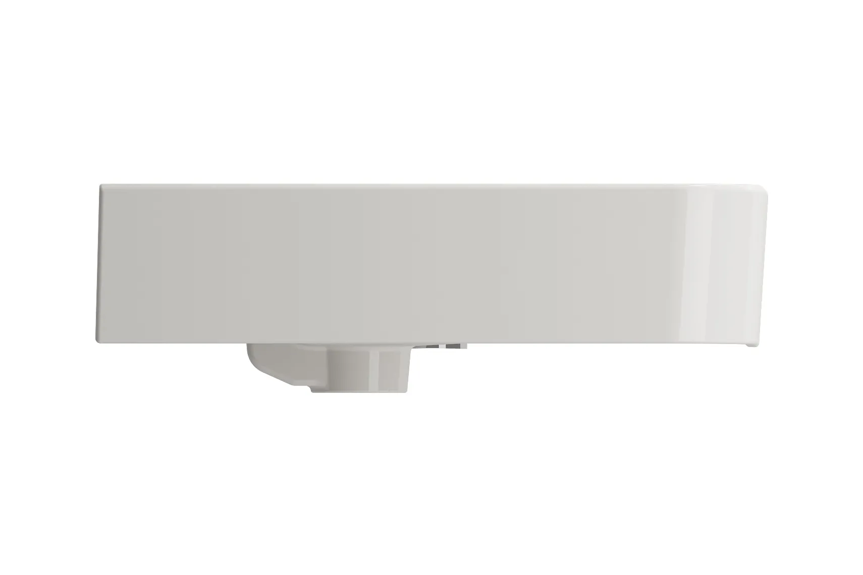 BOCCHI Parma 34" Rectangle Wallmount Fireclay Bathroom Sink, Biscuit, 3 Faucet Hole, 1124-014-0127