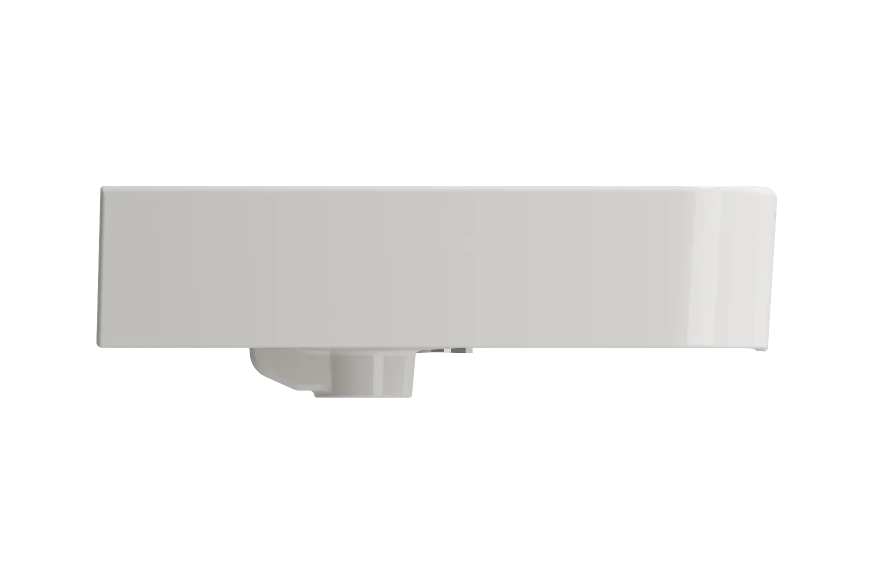 BOCCHI Parma 34" Rectangle Wallmount Fireclay Bathroom Sink, Biscuit, 3 Faucet Hole, 1124-014-0127