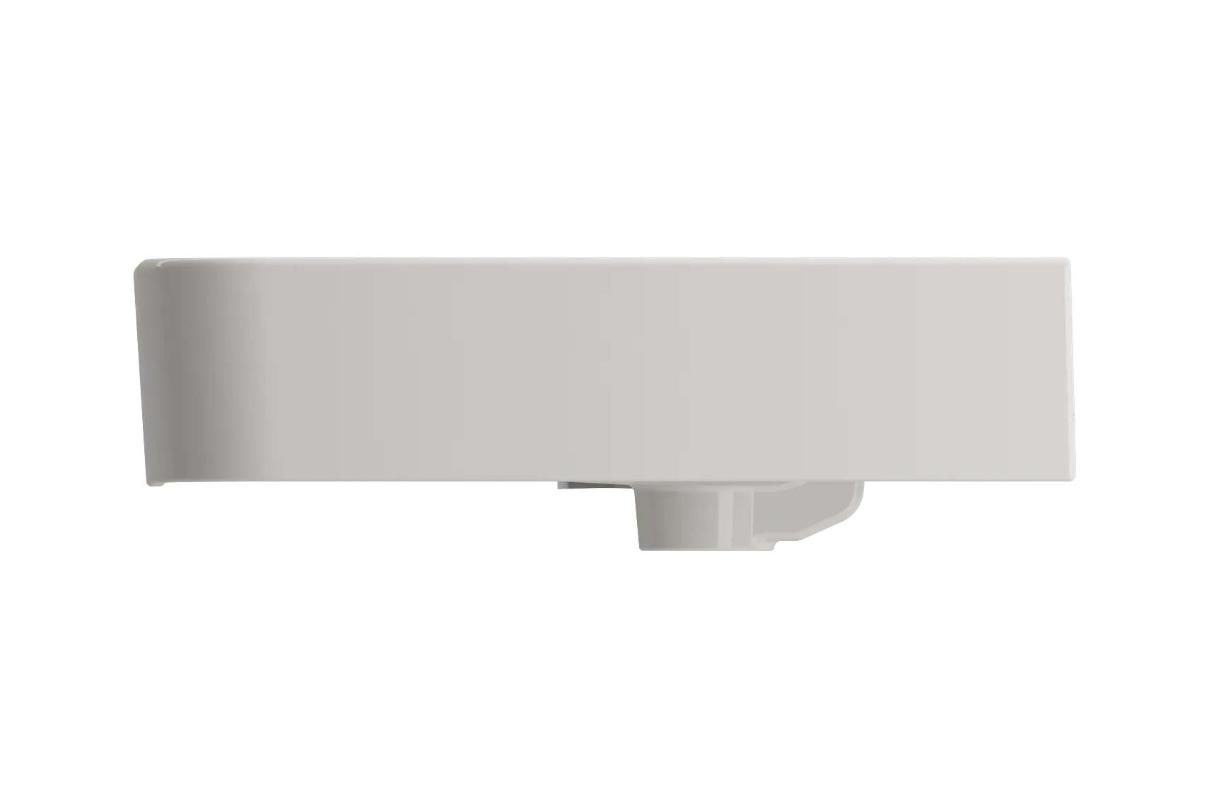 BOCCHI Parma 34" Rectangle Wallmount Fireclay Bathroom Sink, Biscuit, 3 Faucet Hole, 1124-014-0127