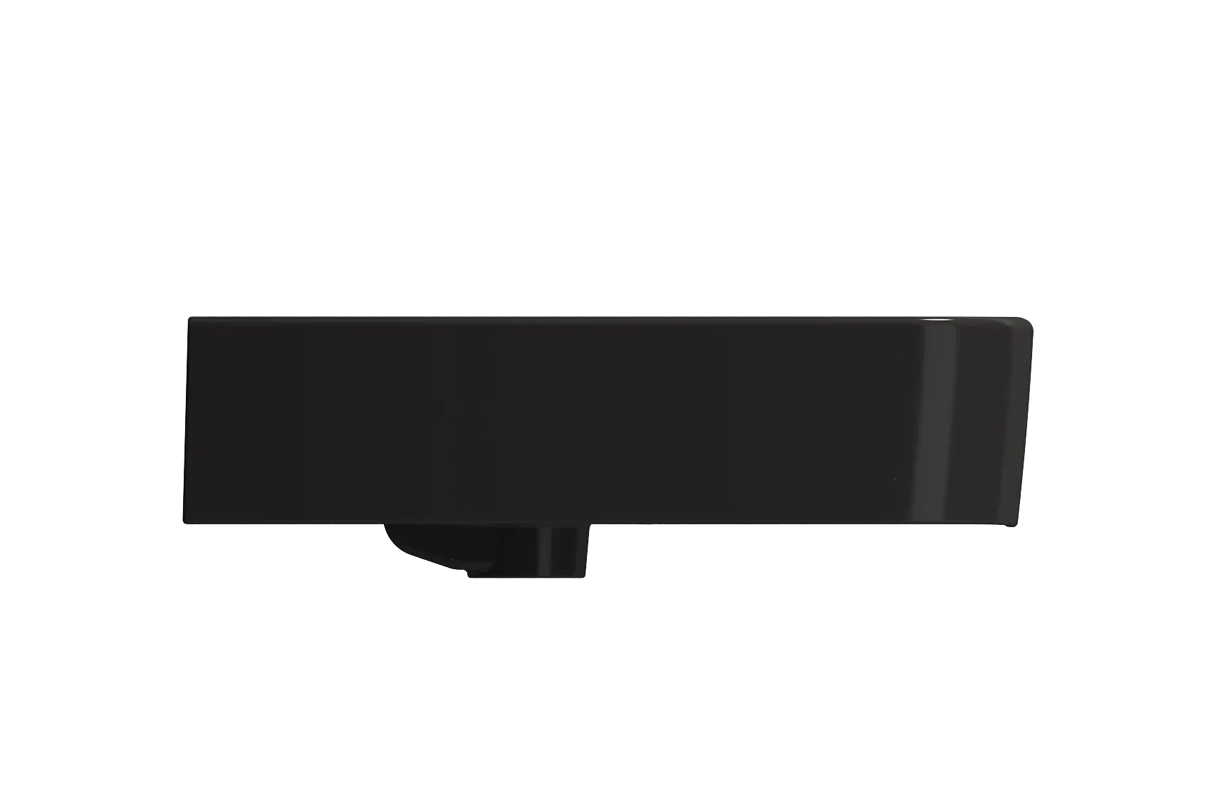 BOCCHI Parma 26" Rectangle Wallmount Fireclay Bathroom Sink, Matte Black, Single Faucet Hole, 1123-004-0126