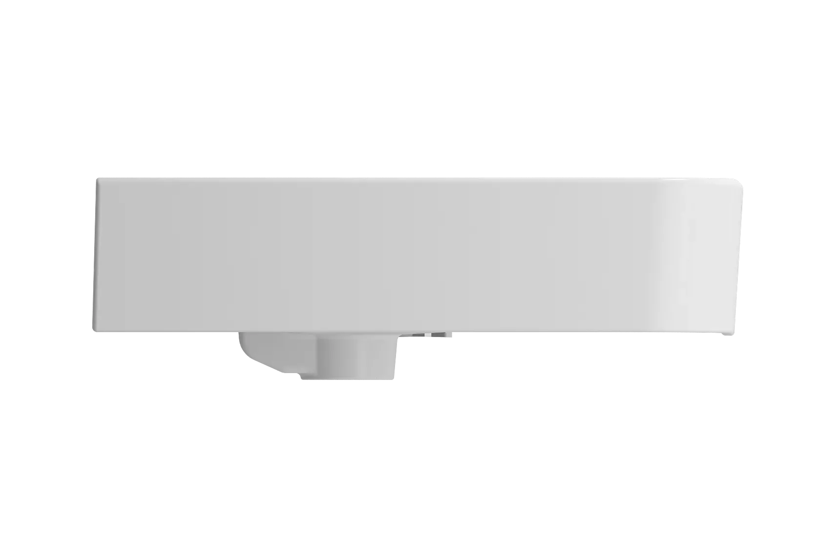 BOCCHI Parma 34" Rectangle Wallmount Fireclay Bathroom Sink, Matte White, Single Faucet Hole, 1124-002-0126