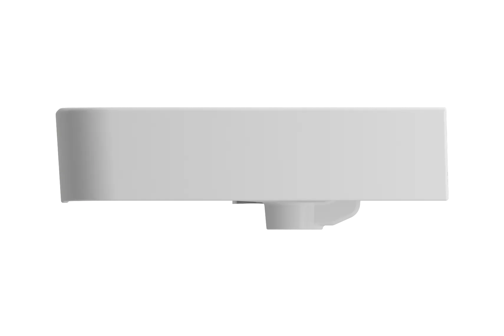 BOCCHI Parma 34" Rectangle Wallmount Fireclay Bathroom Sink, Matte White, Single Faucet Hole, 1124-002-0126