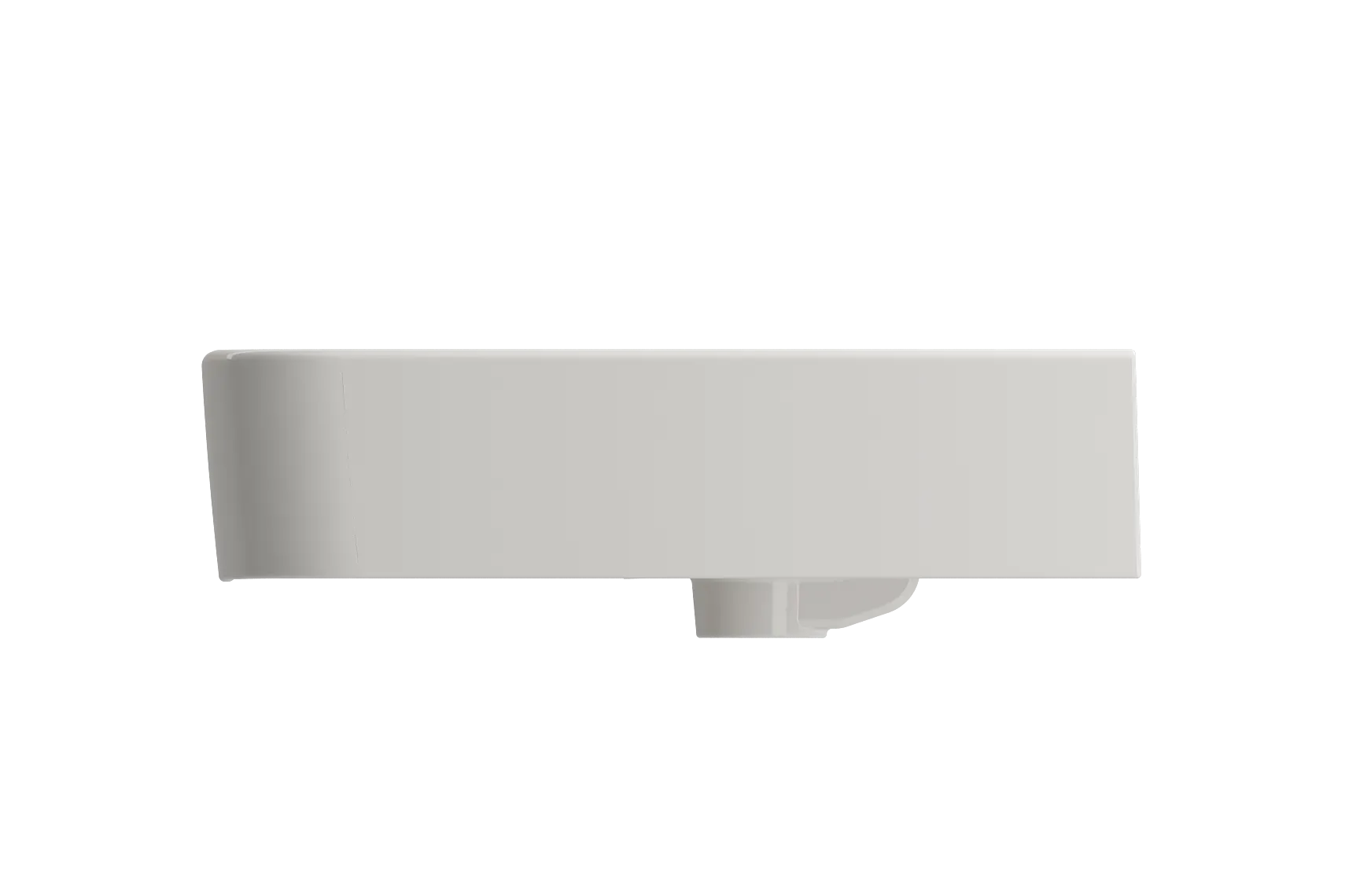BOCCHI Parma 26" Rectangle Wallmount Fireclay Bathroom Sink, Biscuit, Single Faucet Hole, 1123-014-0126