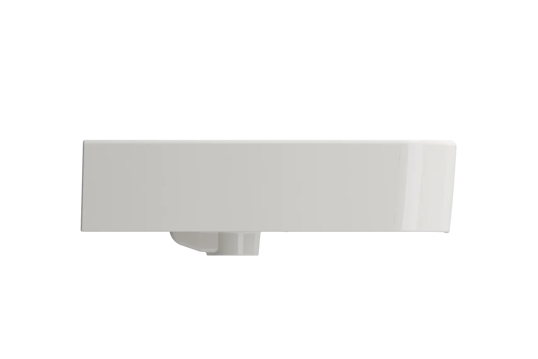 BOCCHI Parma 26" Rectangle Wallmount Fireclay Bathroom Sink, Biscuit, Single Faucet Hole, 1123-014-0126