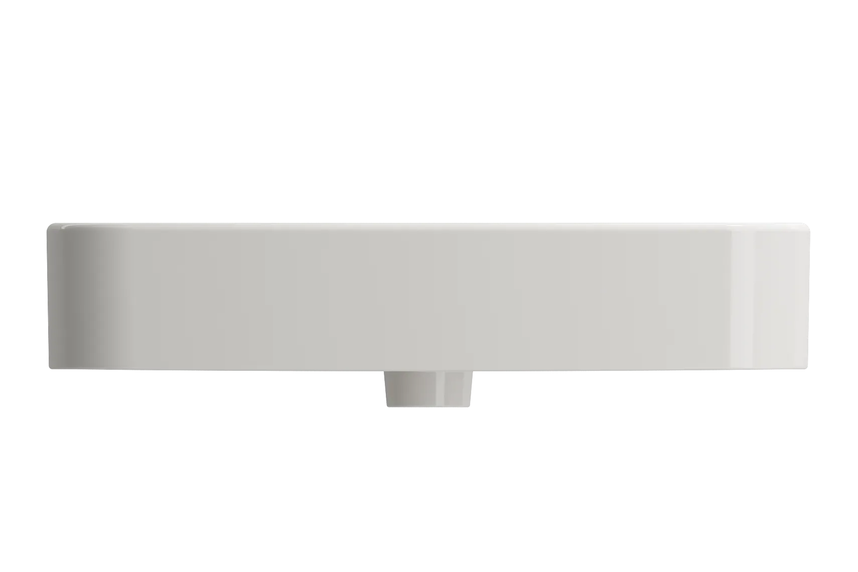 BOCCHI Parma 26" Rectangle Wallmount Fireclay Bathroom Sink, Biscuit, Single Faucet Hole, 1123-014-0126