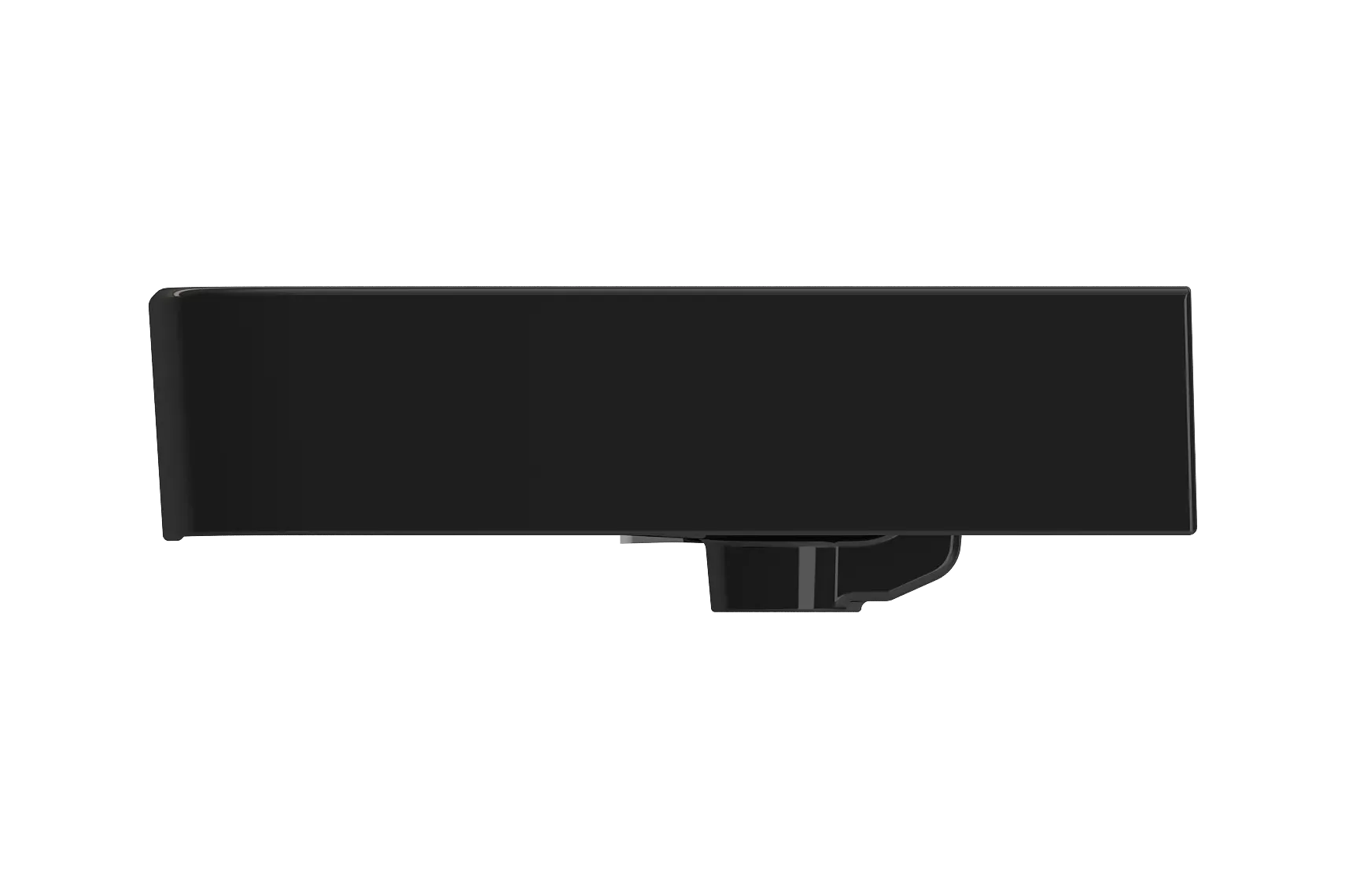 BOCCHI Parma 34" Rectangle Wallmount Fireclay Bathroom Sink, Black, 3 Faucet Hole, 1124-005-0127