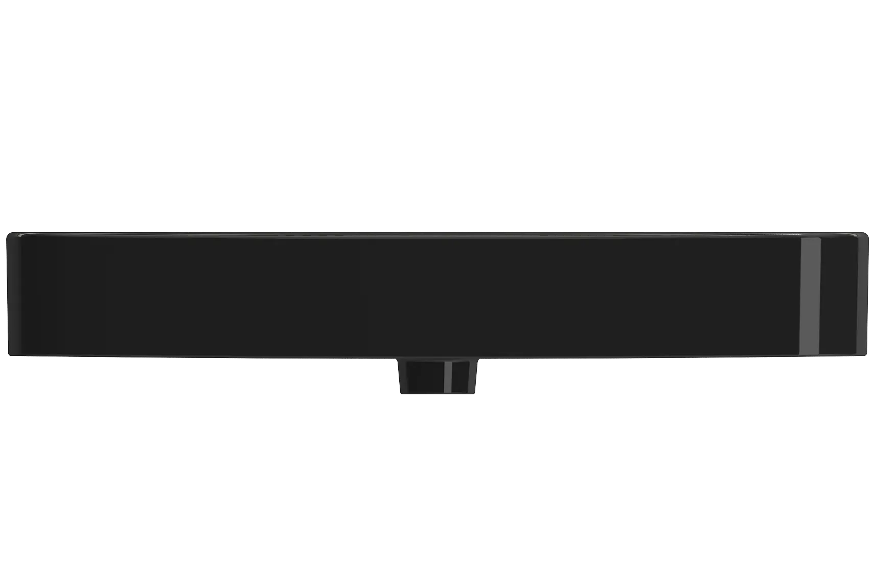 BOCCHI Parma 34" Rectangle Wallmount Fireclay Bathroom Sink, Black, 3 Faucet Hole, 1124-005-0127