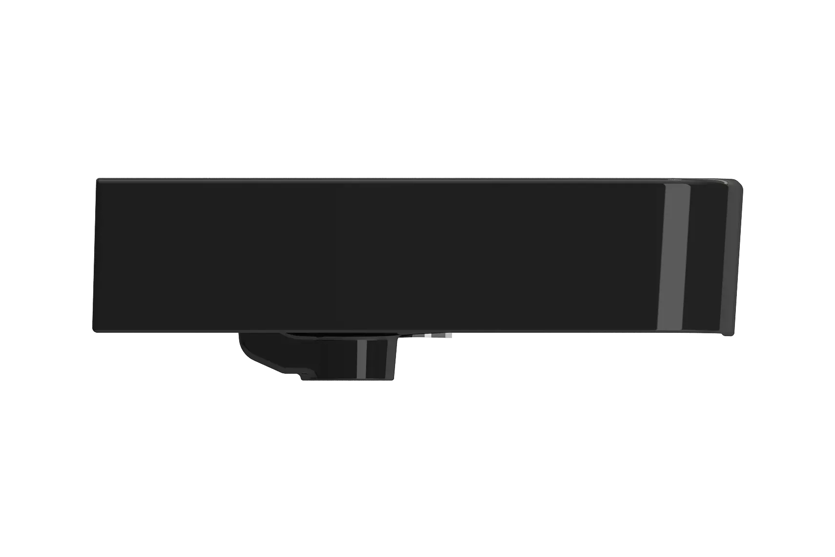 BOCCHI Parma 34" Rectangle Wallmount Fireclay Bathroom Sink, Black, 3 Faucet Hole, 1124-005-0127
