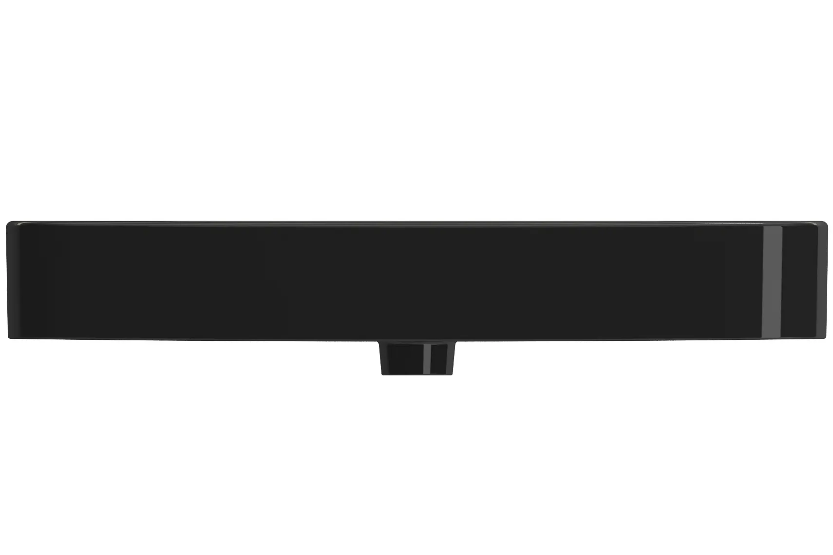 BOCCHI Parma 34" Rectangle Wallmount Fireclay Bathroom Sink, Black, 3 Faucet Hole, 1124-005-0127
