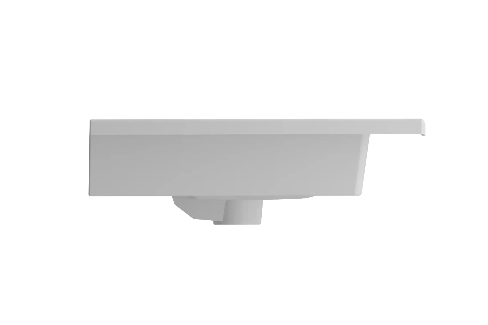 BOCCHI Ravenna 32" Rectangle Wallmount Fireclay Bathroom Sink, Matte White, Single Faucet Hole, 1113-002-0126